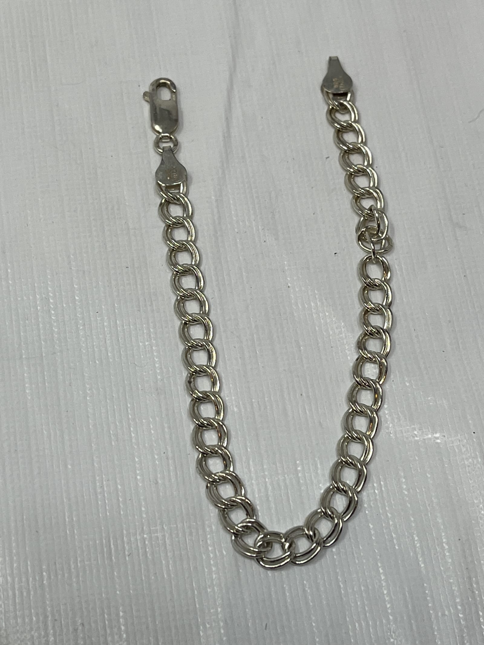 Gently Used Store – Italy 925 Sterling Silver 8g Rolo Chain Bracelet 7.5" – Bracelets – Used – SKU 000000012