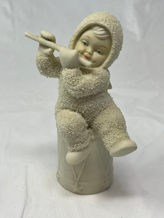 Gently Used Store – Snowbabies Figurine – Child Playing Flute on Drum, Dept 56 – Collectibles – Used – Excellent