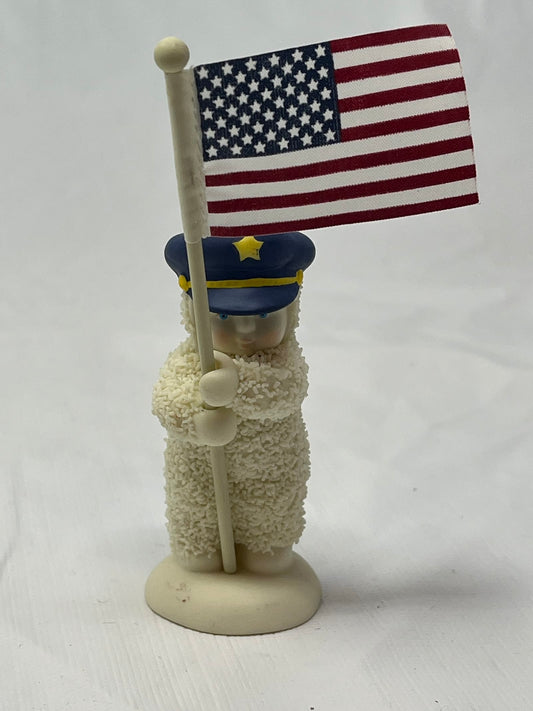 Gently Used Store – Snowbabies Figurine – Patriotic Child with American Flag – Collectibles – Used – Very Good