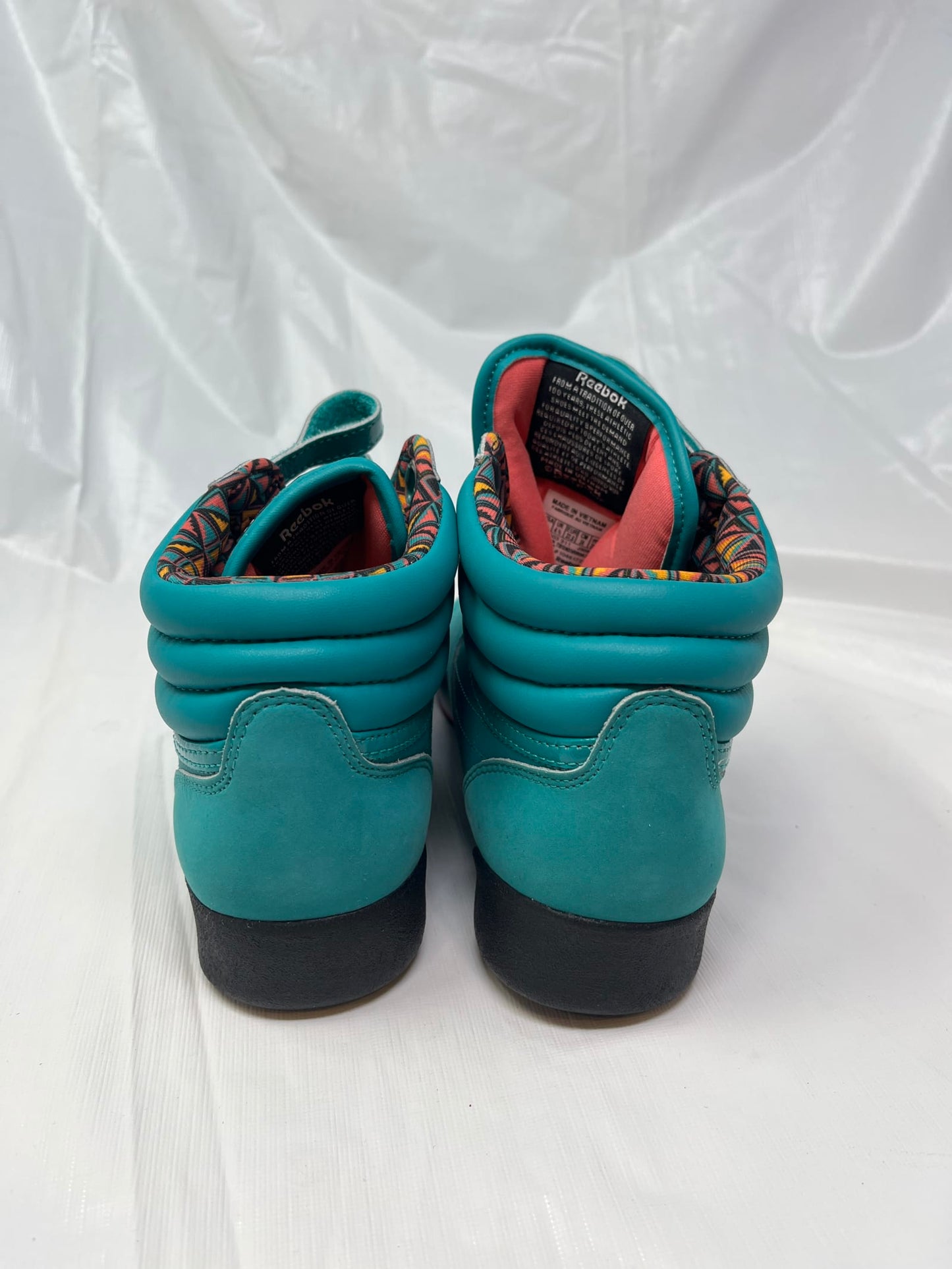 Reebok Freestyle Hi Women’s Sneakers – Size 7, Teal Leather (NIB)