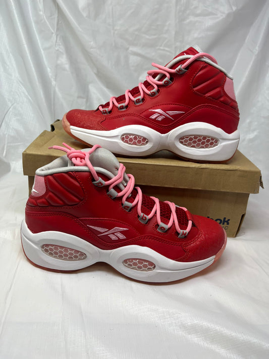 Alfredo Perez – Reebok Question Mid Girls Sneakers – Size 6.5, Scarlet/light Pink/white – Sneakers – used