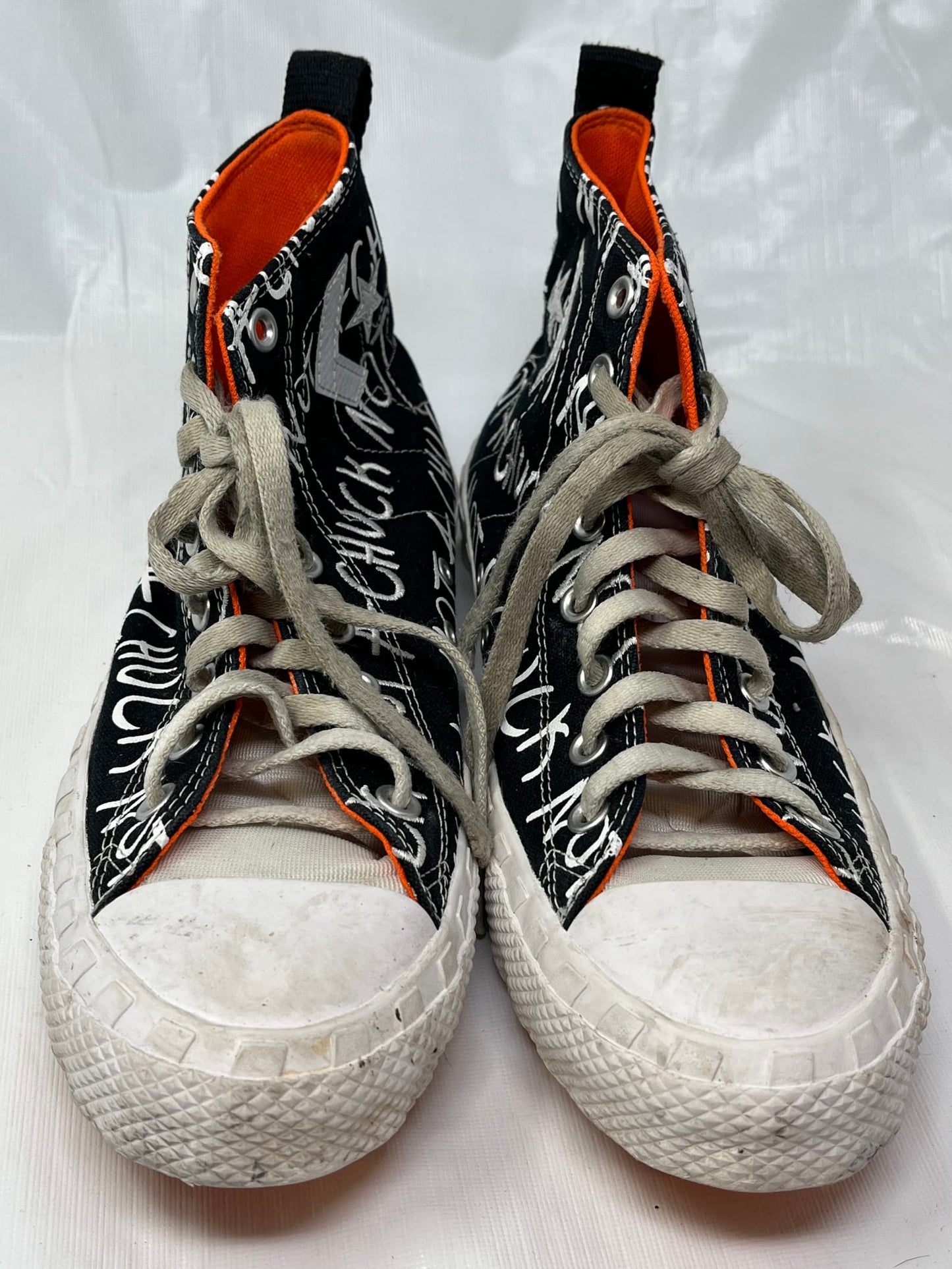 Converse UNT1TL3D Hi Men’s Sneakers – Size 9, Black/White/Bold Mandarin