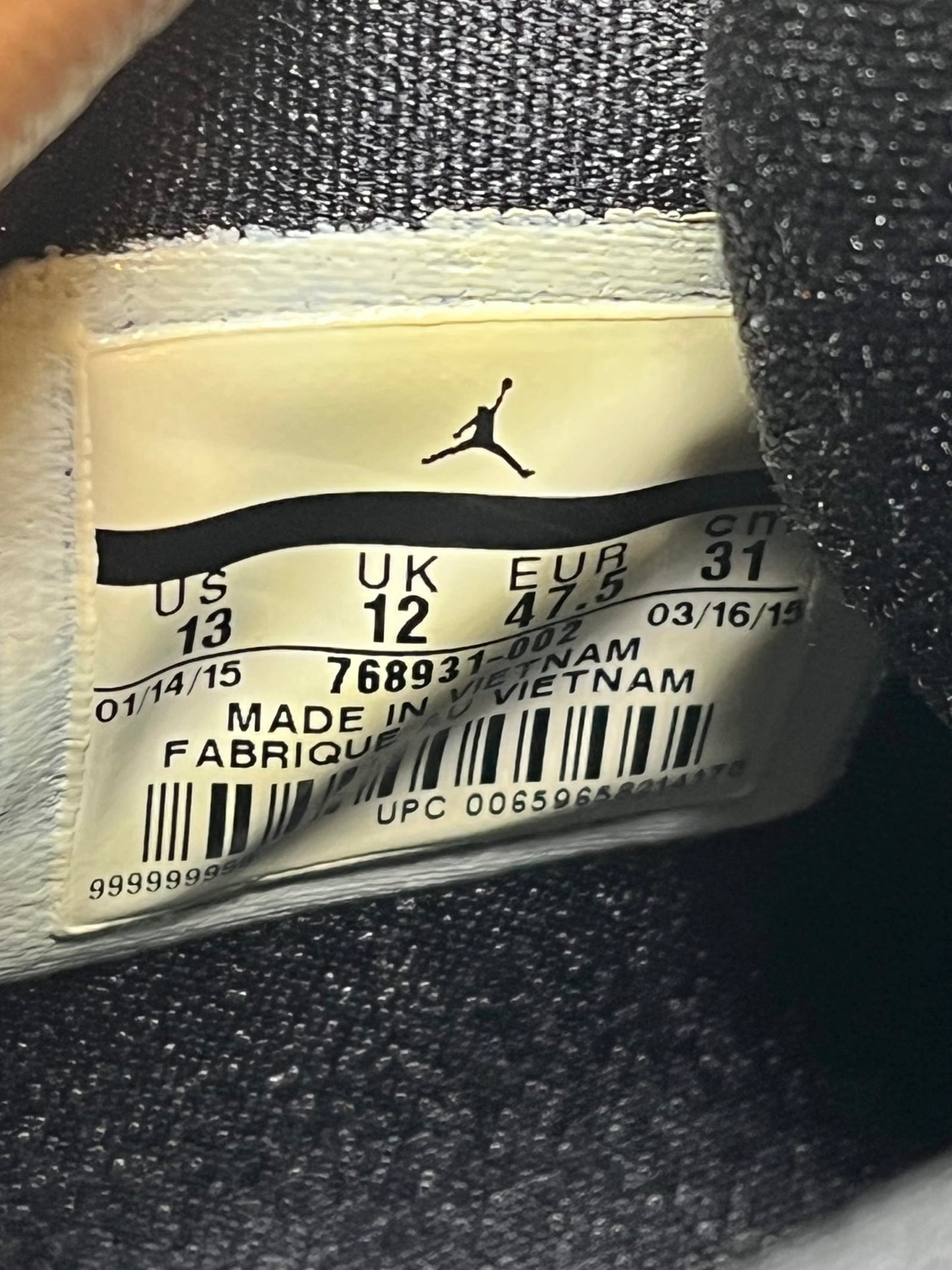 Air Jordan Rising Flight High Sneakers 768931-003 Mens Size 13 Black