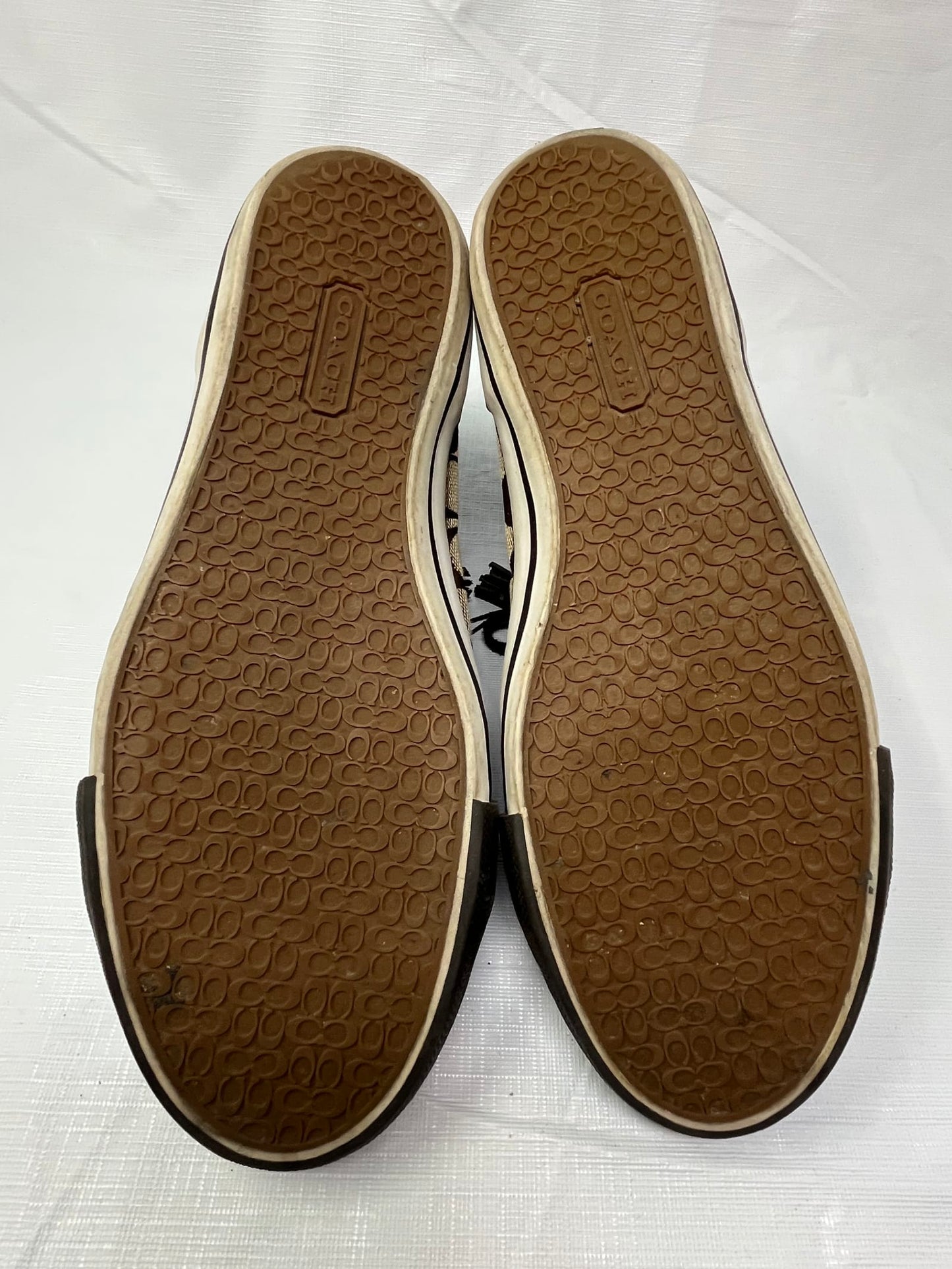 Coach Fizzle High Top Womens Size 10B Dark Brown Athletic Buckle Shoes Sneakers