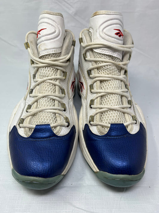 Gently Used Store – Reebok Question Mid Blue Toe Allen Iverson Basketball J82534 Mens Size 13 – Sneakers – Used