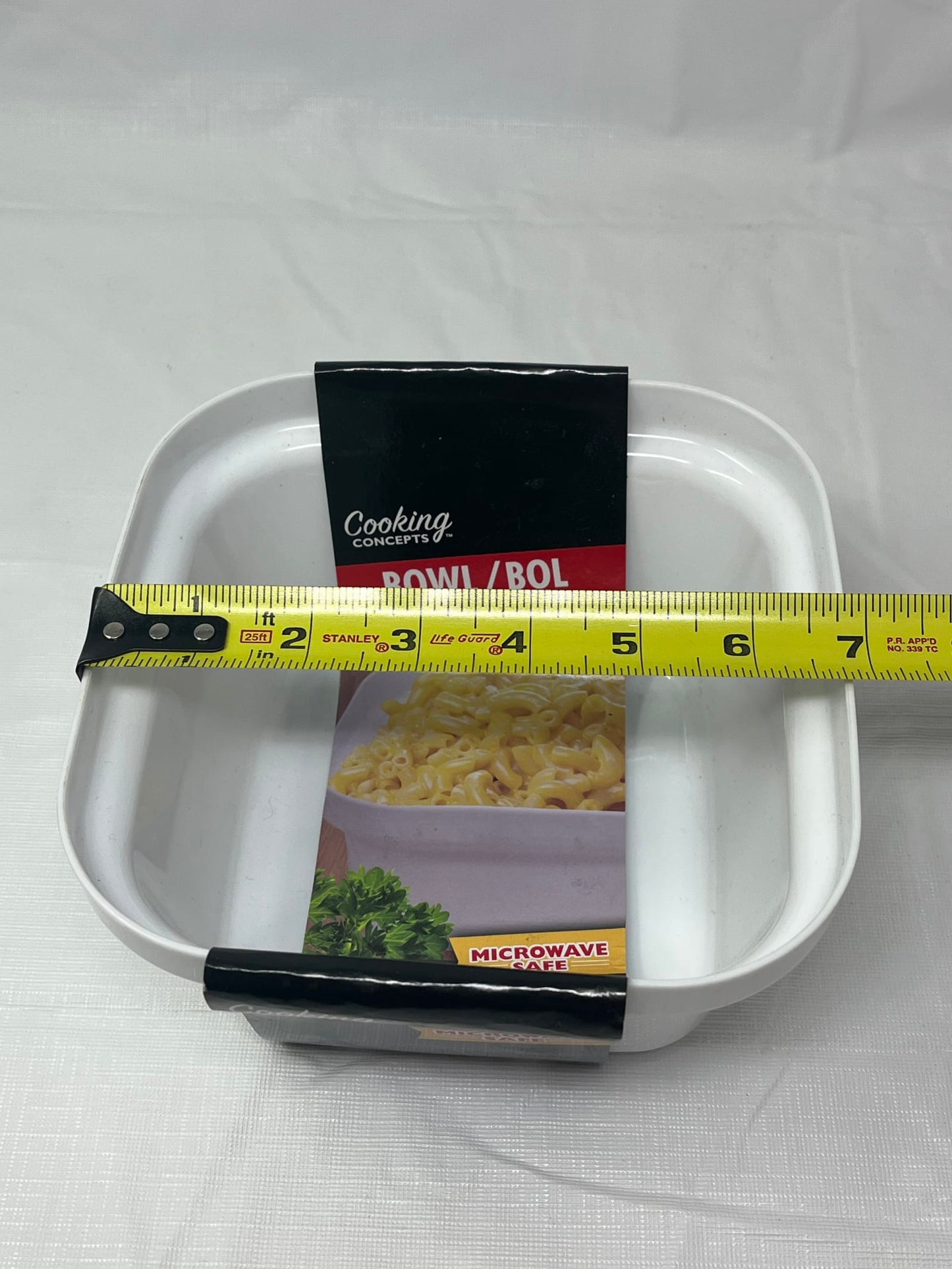 Cooking Concepts White Plastic Bowls – Microwave Safe Set of 2 Medium w/ Packaging