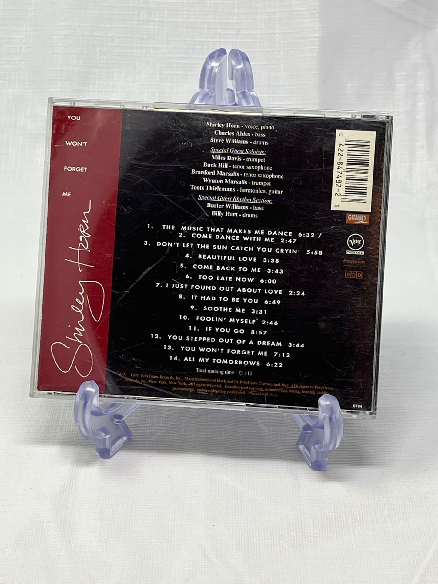 Shirley Horn - You Won't Forget Me (CD, Jewel Case, Jazz / Vocal)