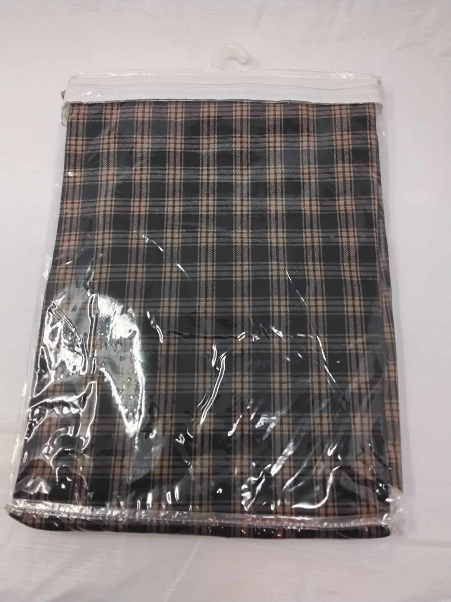 Park Designs Sturbridge Single Round Valance 54"x32" Navy Plaid New Sealed