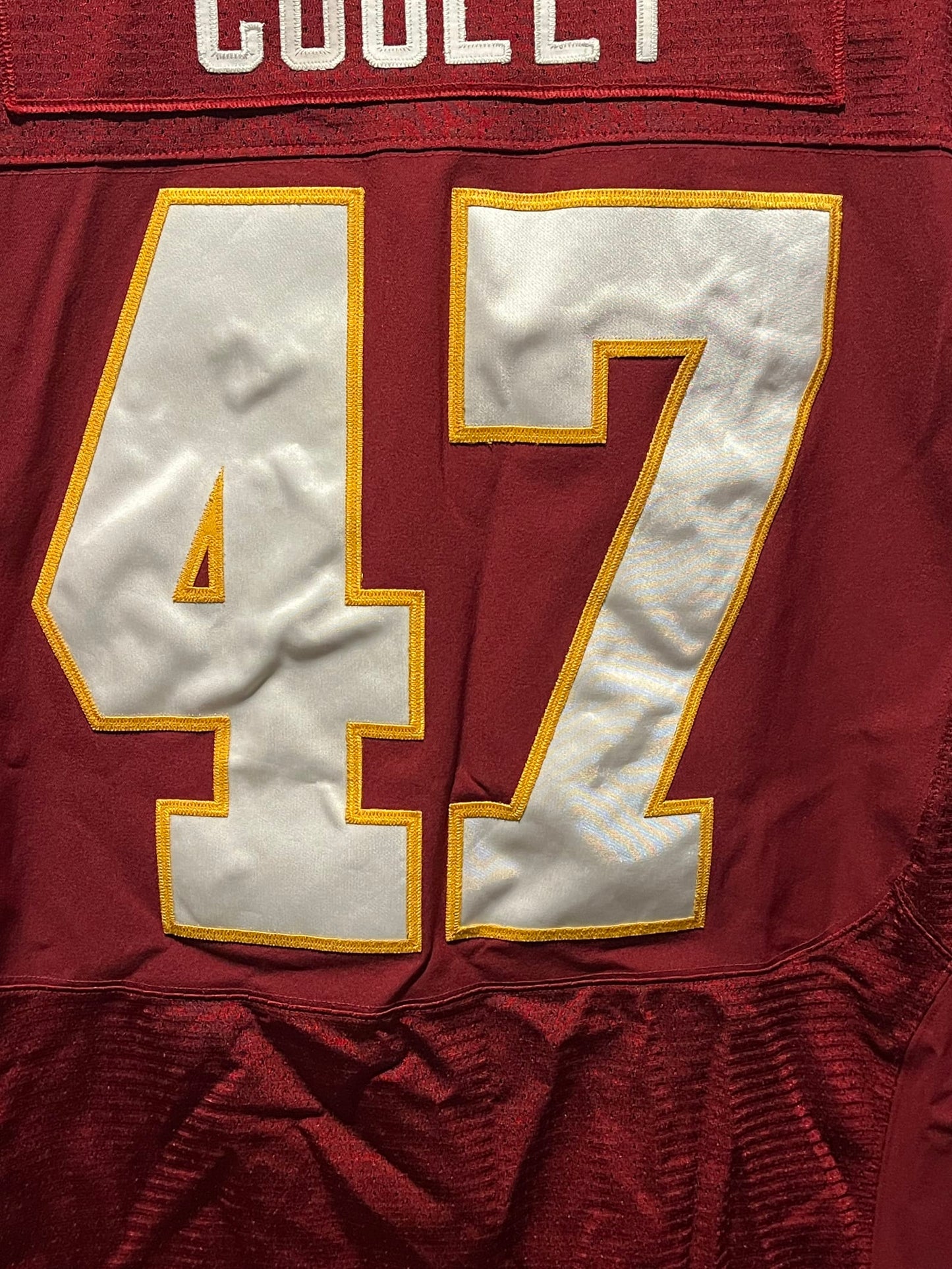 Nike On Field Chris Cooley #47 Redskins Jersey Size 60 Burgundy NFL Authentic