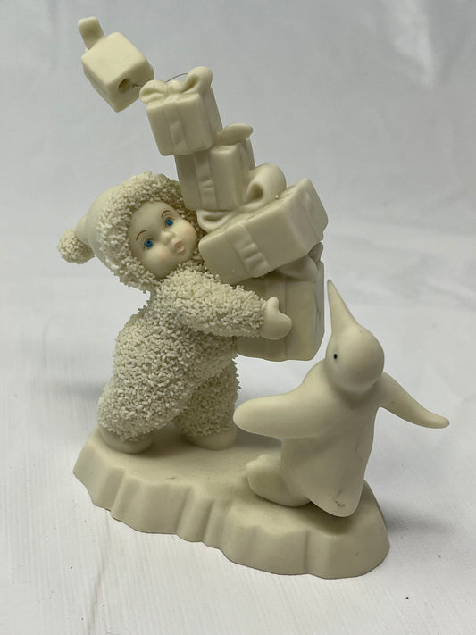 Gently Used Store – Snowbabies Figurine – Child with Penguin & Gifts – Collectibles – Used – Excellent – SKU 000000034