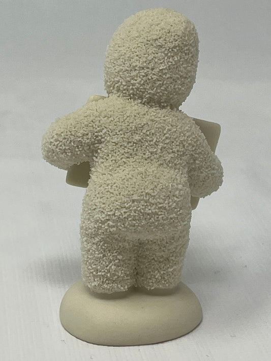 Snowbabies Figurine – Child with Envelope & Green Heart Jewel