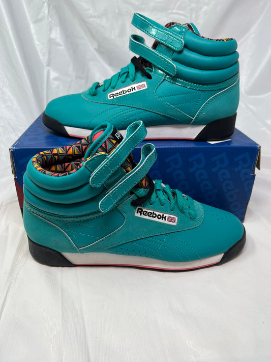 Alfredo Perez – Reebok Freestyle Hi Women’s Sneakers – Size 7, Teal Leather (nib) – Sneakers – Used – SKU 000000109