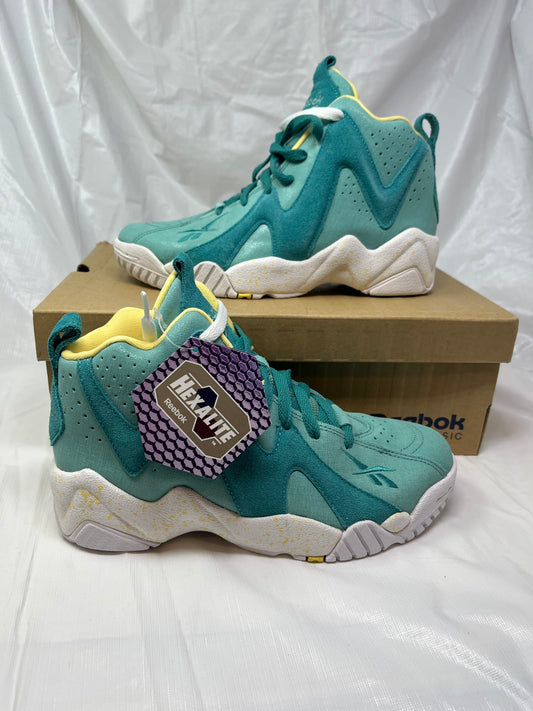 Alfredo Perez – Reebok Kamikaze Ii Mid Girls Sneakers – Size 5, Jadite/teal/white/yellow – Sneakers – used