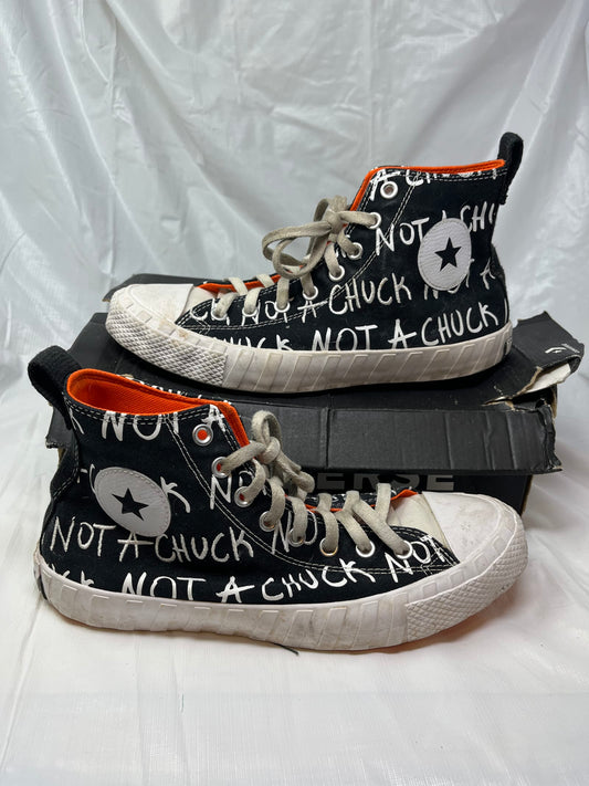 Alfredo Perez – Converse Unt1tl3d Hi Men’s Sneakers – Size 9, Black/white/bold Mandarin – Sneakers – used