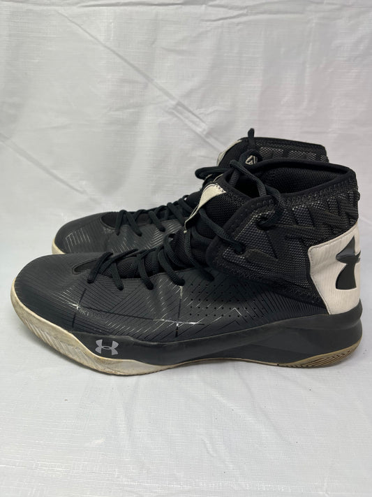 Under Armour Rocket Black White Basketball Shoes Mens Size 13