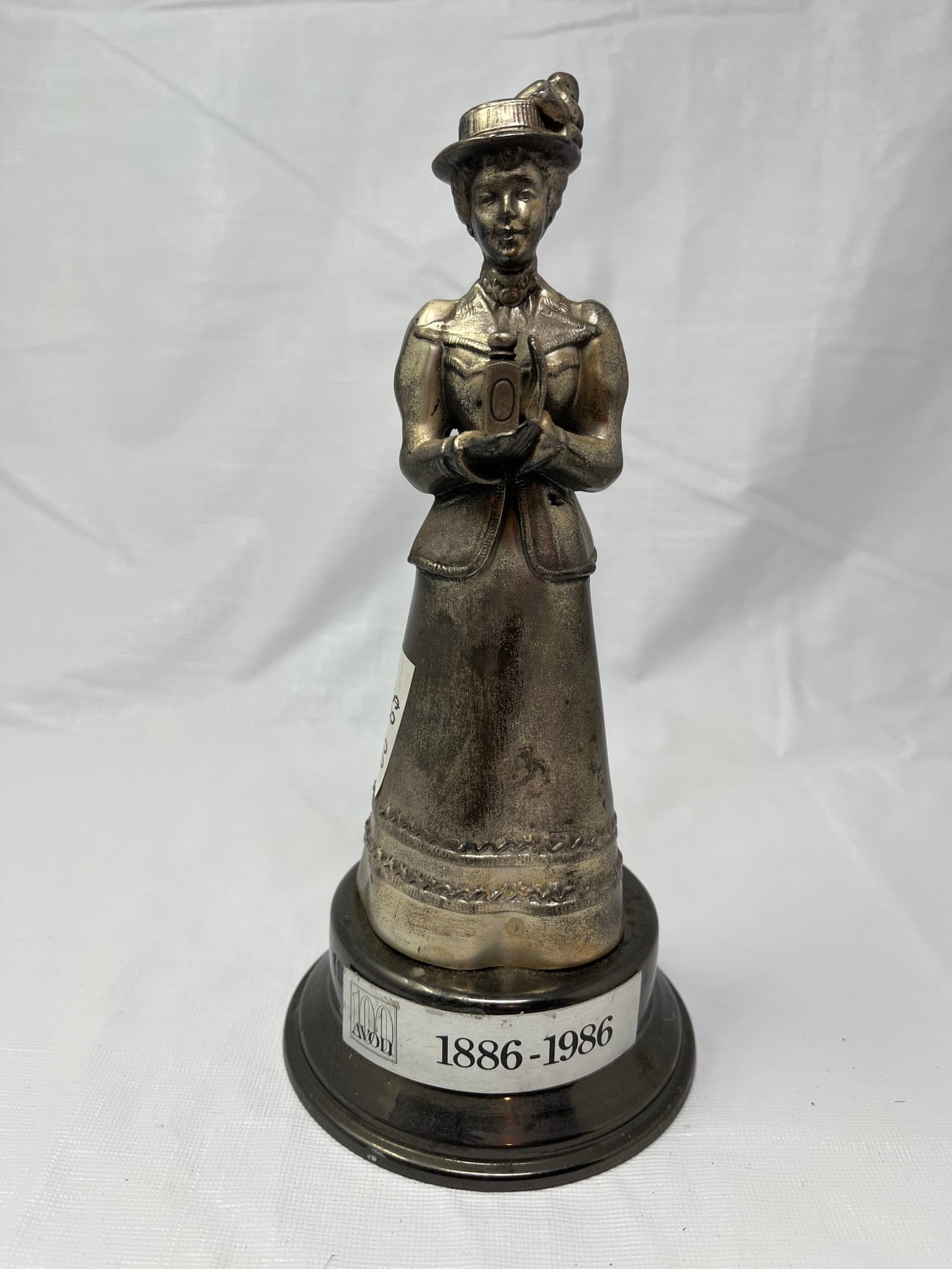 Gently Used Thrift Store – 1986 Avon District Award Figurine Silver Tone Metal 8 Inch – Collectibles – Used