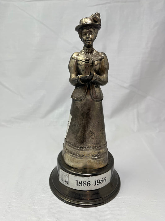 Gently Used Thrift Store – 1986 Avon District Award Figurine Silver Tone Metal 8 Inch – Collectibles – Used