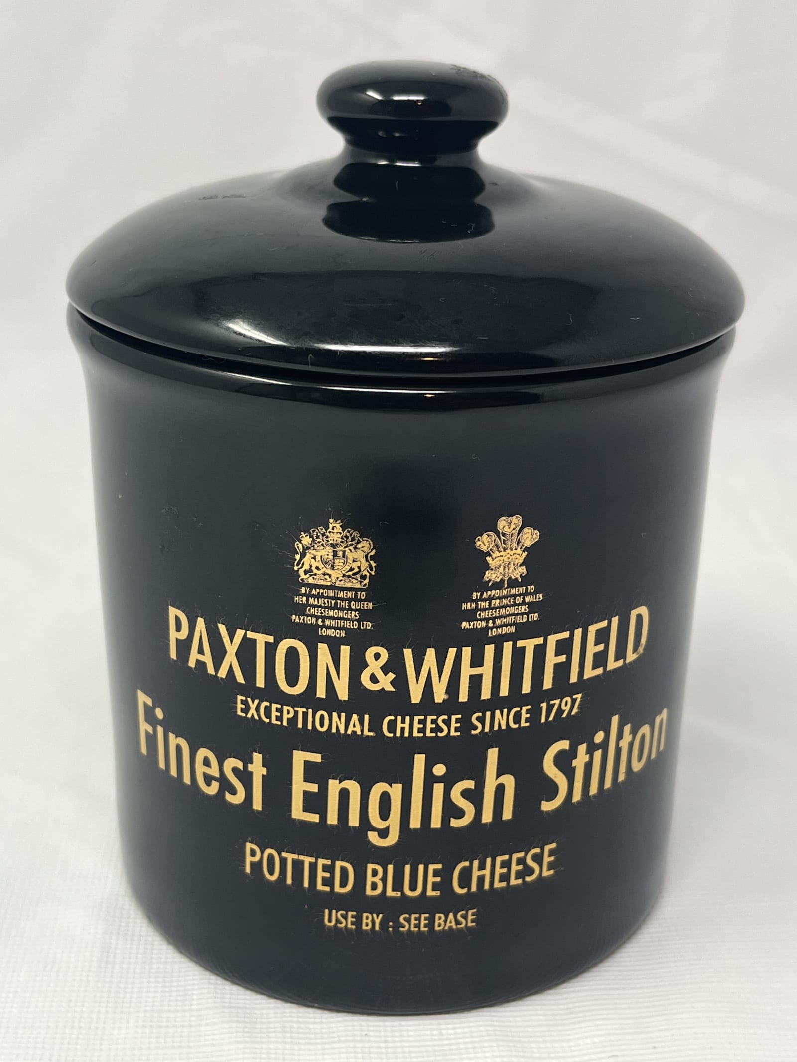 Gently Used Thrift Store – Paxton & Whitfield Fine Porcelain Cheese Crock – Finest English Stilton Jar – Collectibles