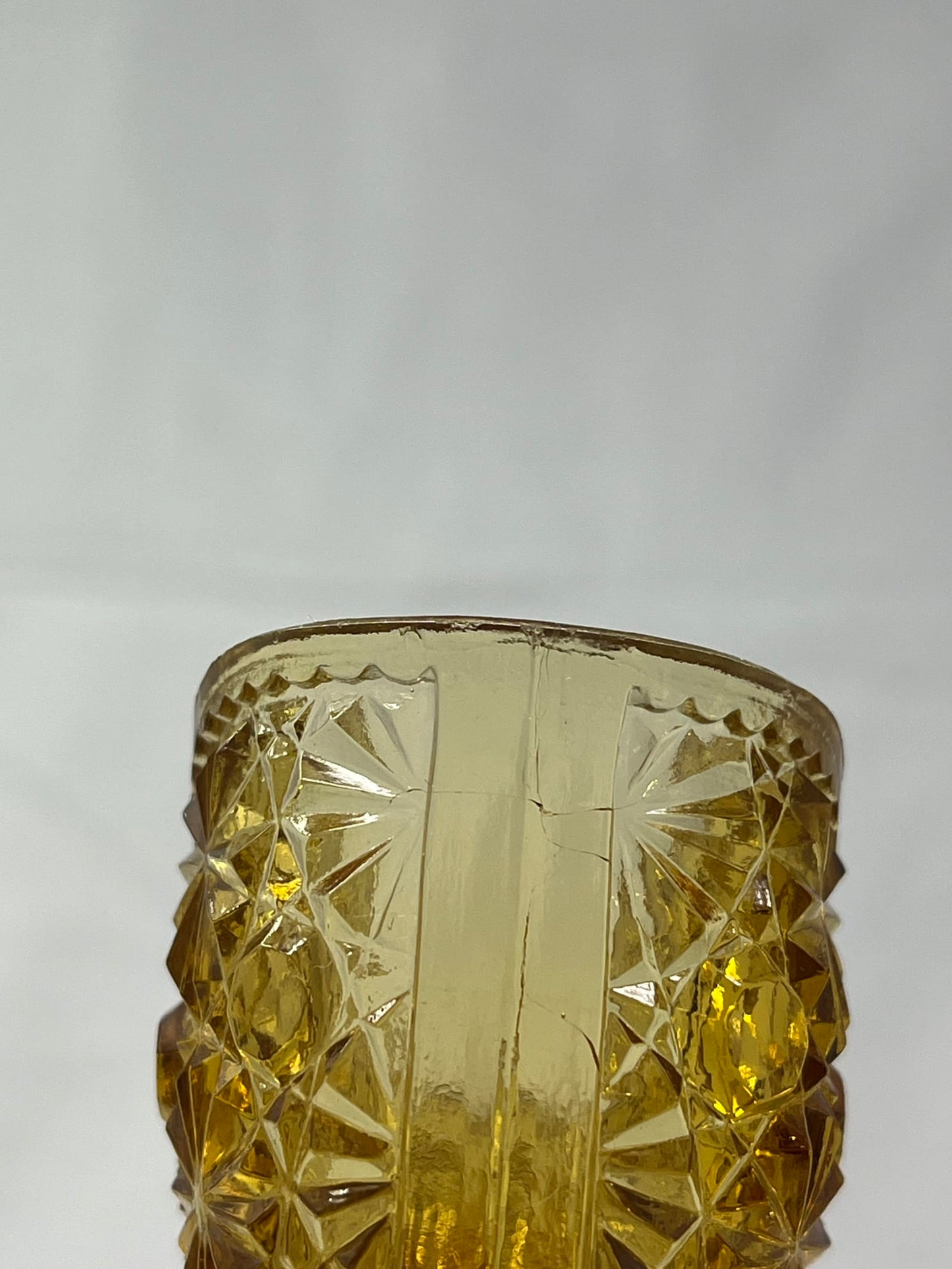 Vintage Amber Glass Shoe Figurine 5 Inch