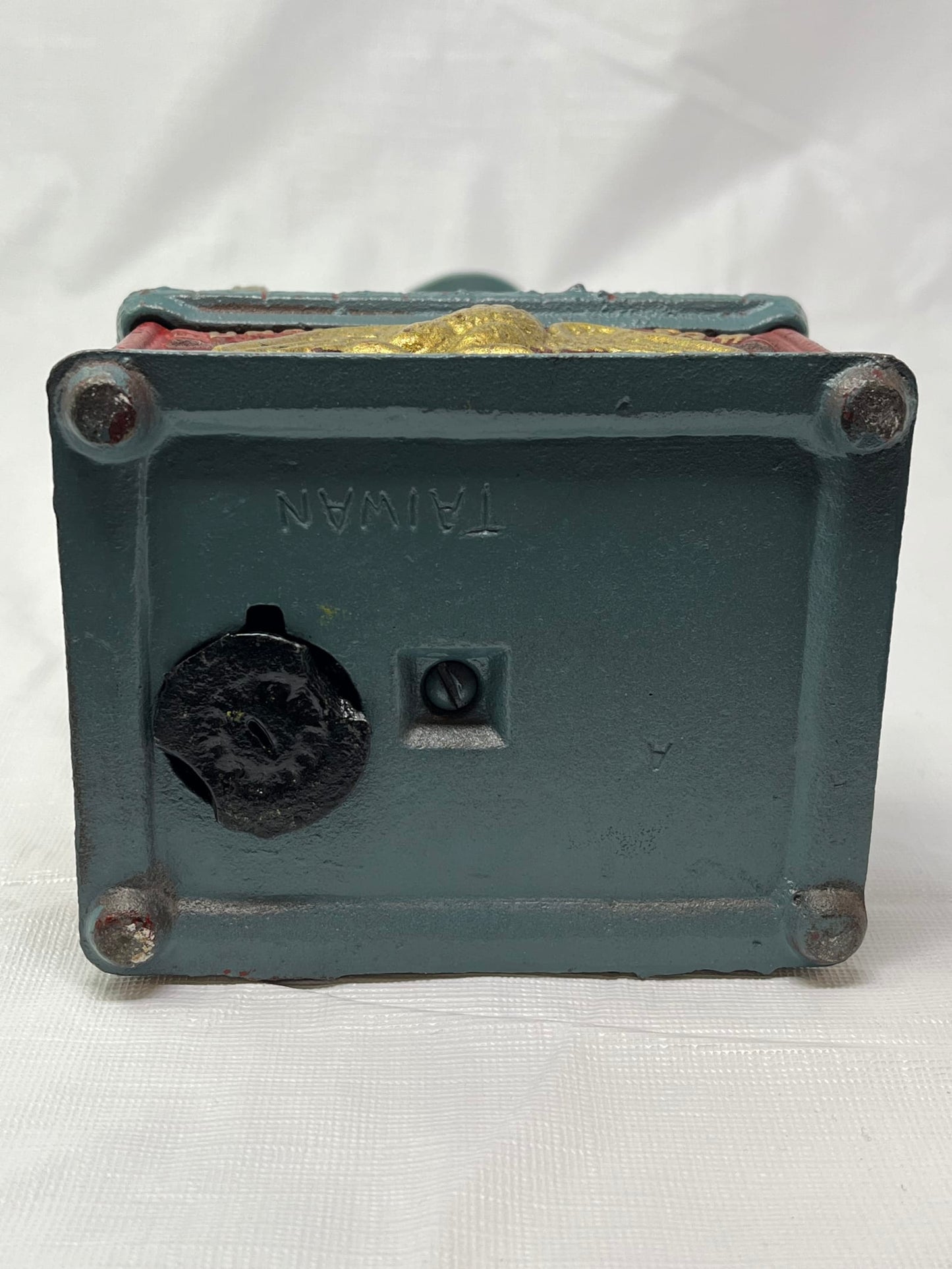 Uncle Sam Cast Iron Mechanical Bank Taiwan Vintage Repro Coin Bank