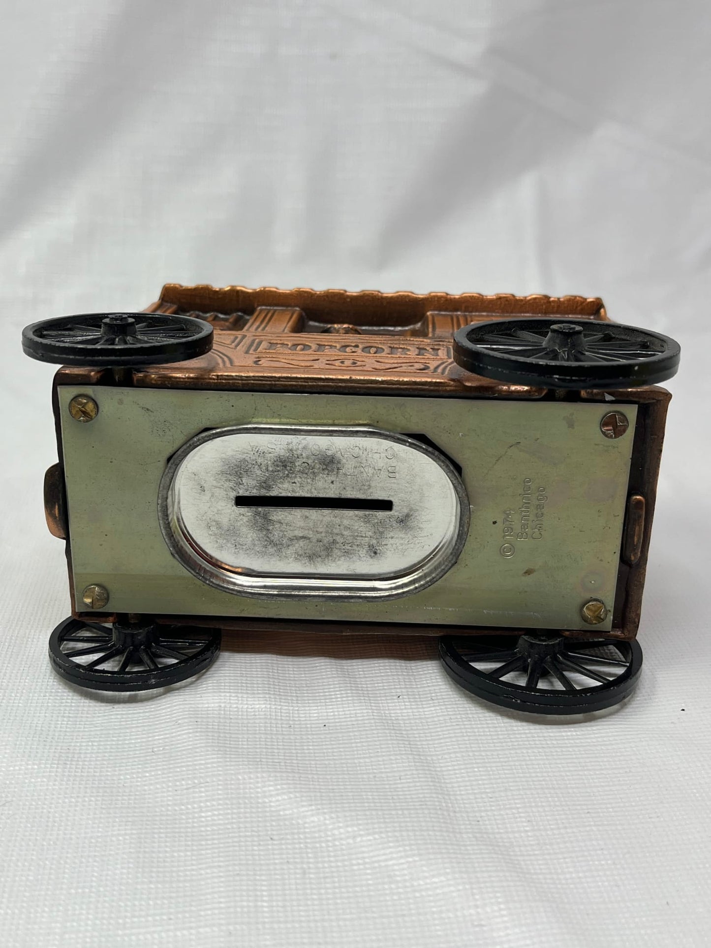 1974 Banthrico Popcorn Wagon Coin Bank American Bank Trust PA USA