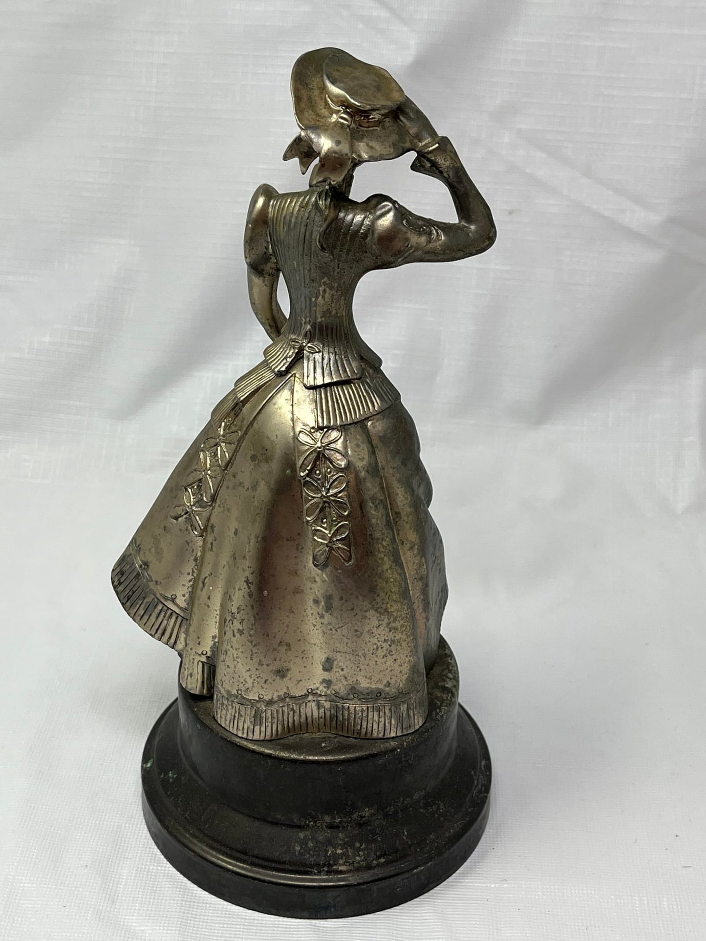 1987 Avon District Award Figurine Silver Tone Metal 8 Inch