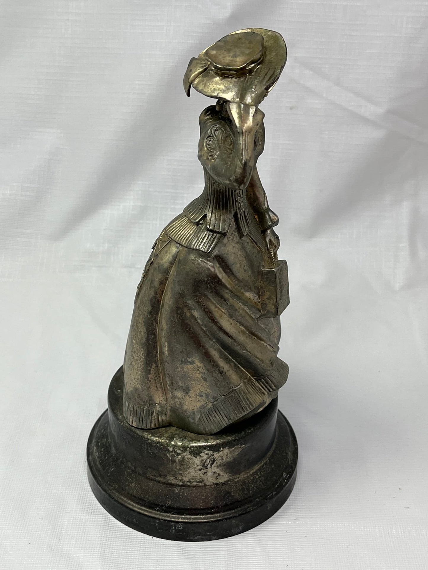 1987 Avon District Award Figurine Silver Tone Metal 8 Inch
