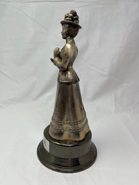 1986 Avon District Award Figurine Silver Tone Metal 8 Inch