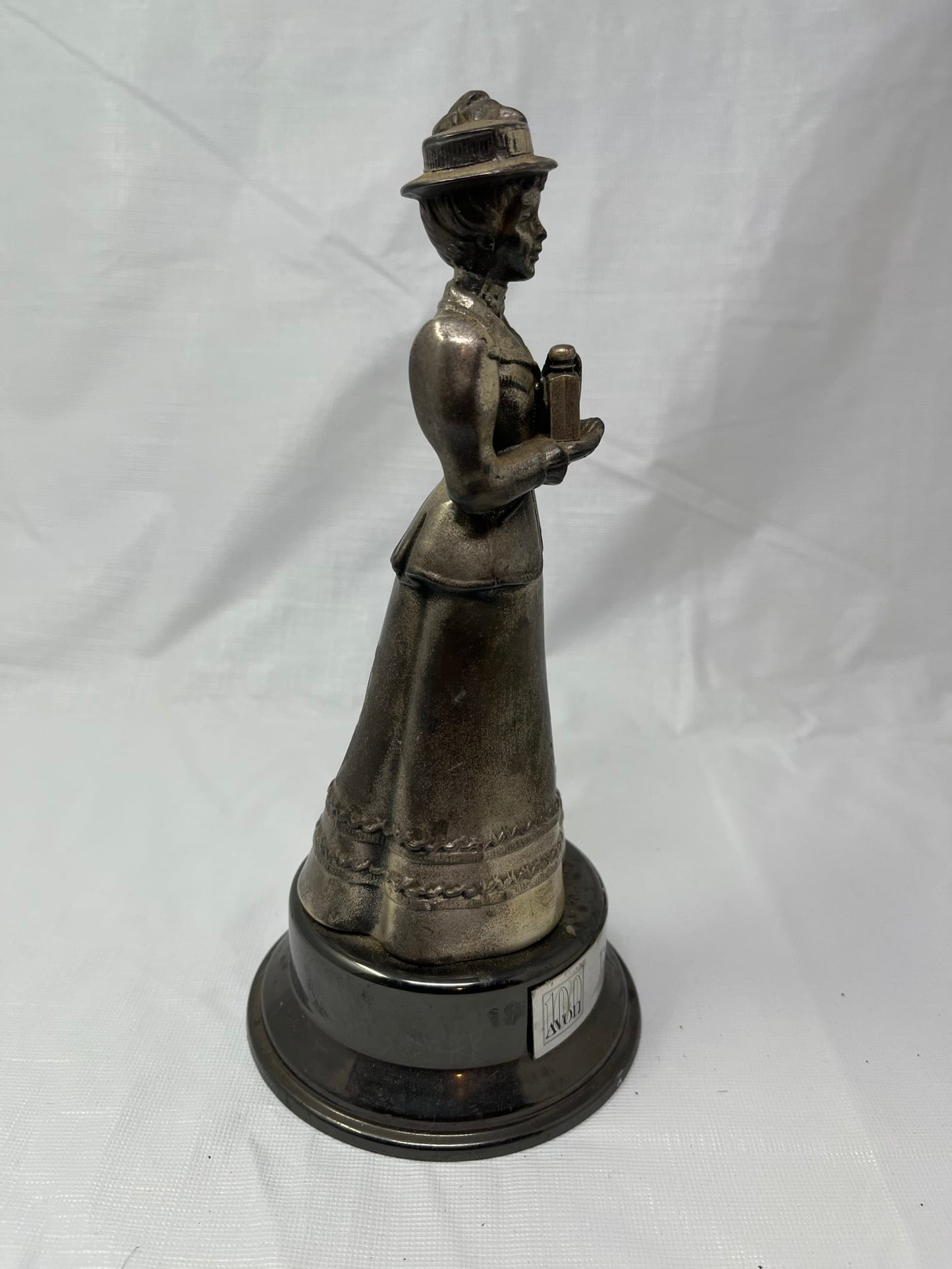 1986 Avon District Award Figurine Silver Tone Metal 8 Inch