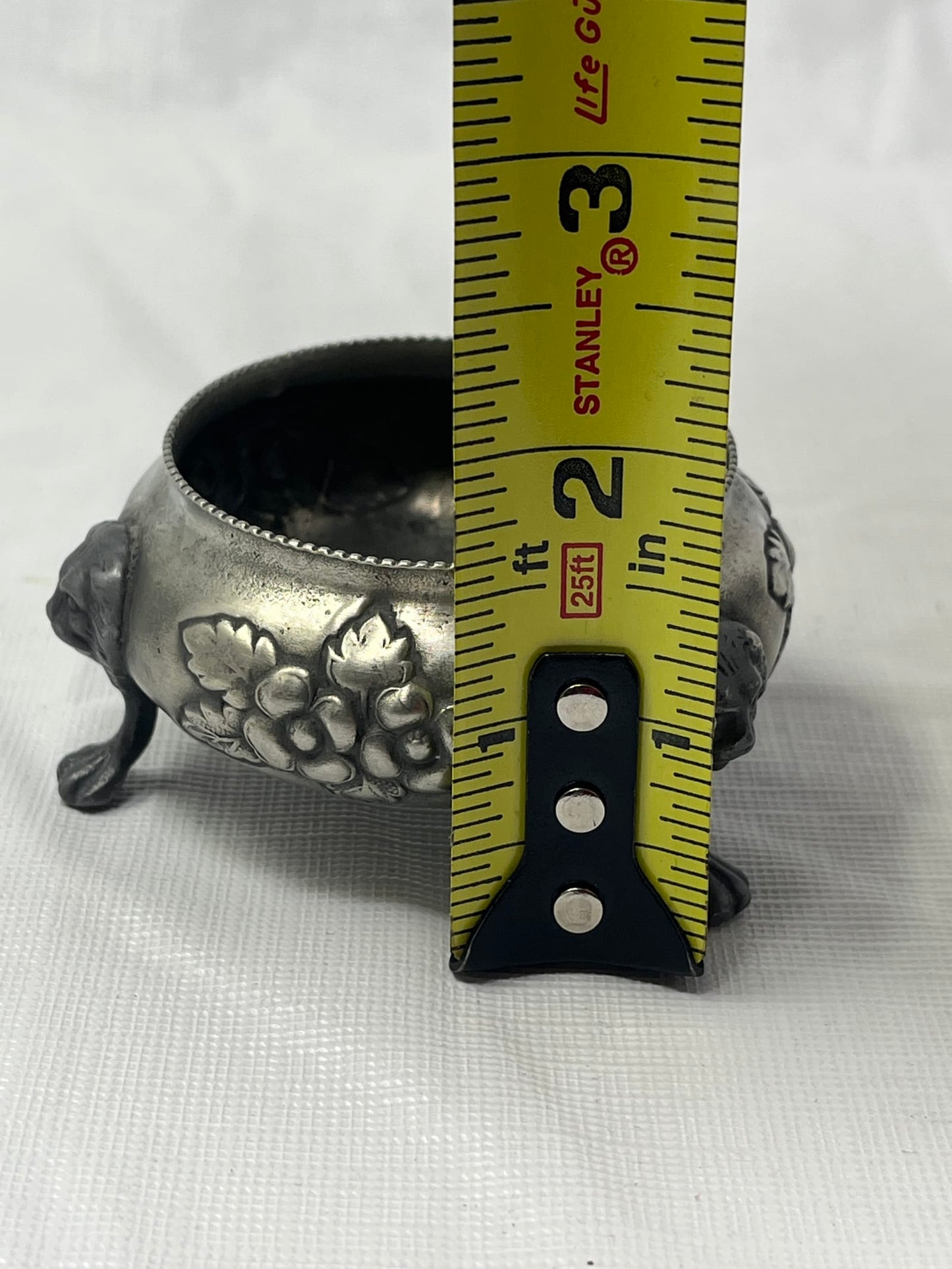 Vintage Pair Open Salt Cellars 3x1.5 Inch