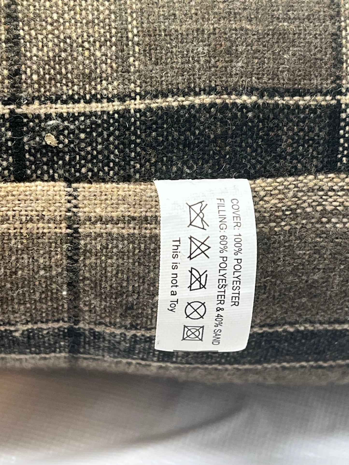 Weighted Dachshund 34" Door Draft Stopper – Brown Plaid & Chevron Pattern