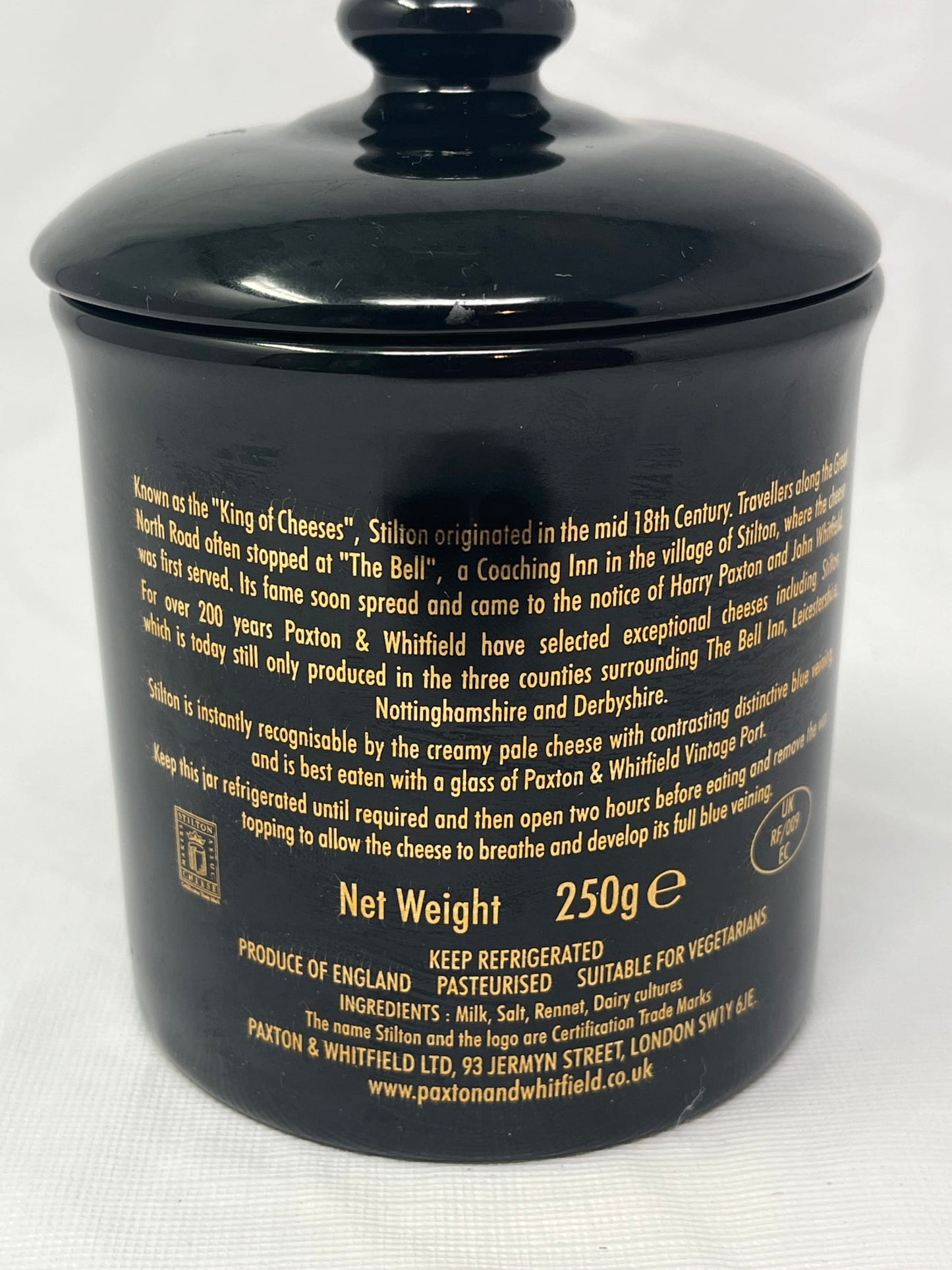 Paxton & Whitfield Fine Porcelain Cheese Crock – Finest English Stilton Jar