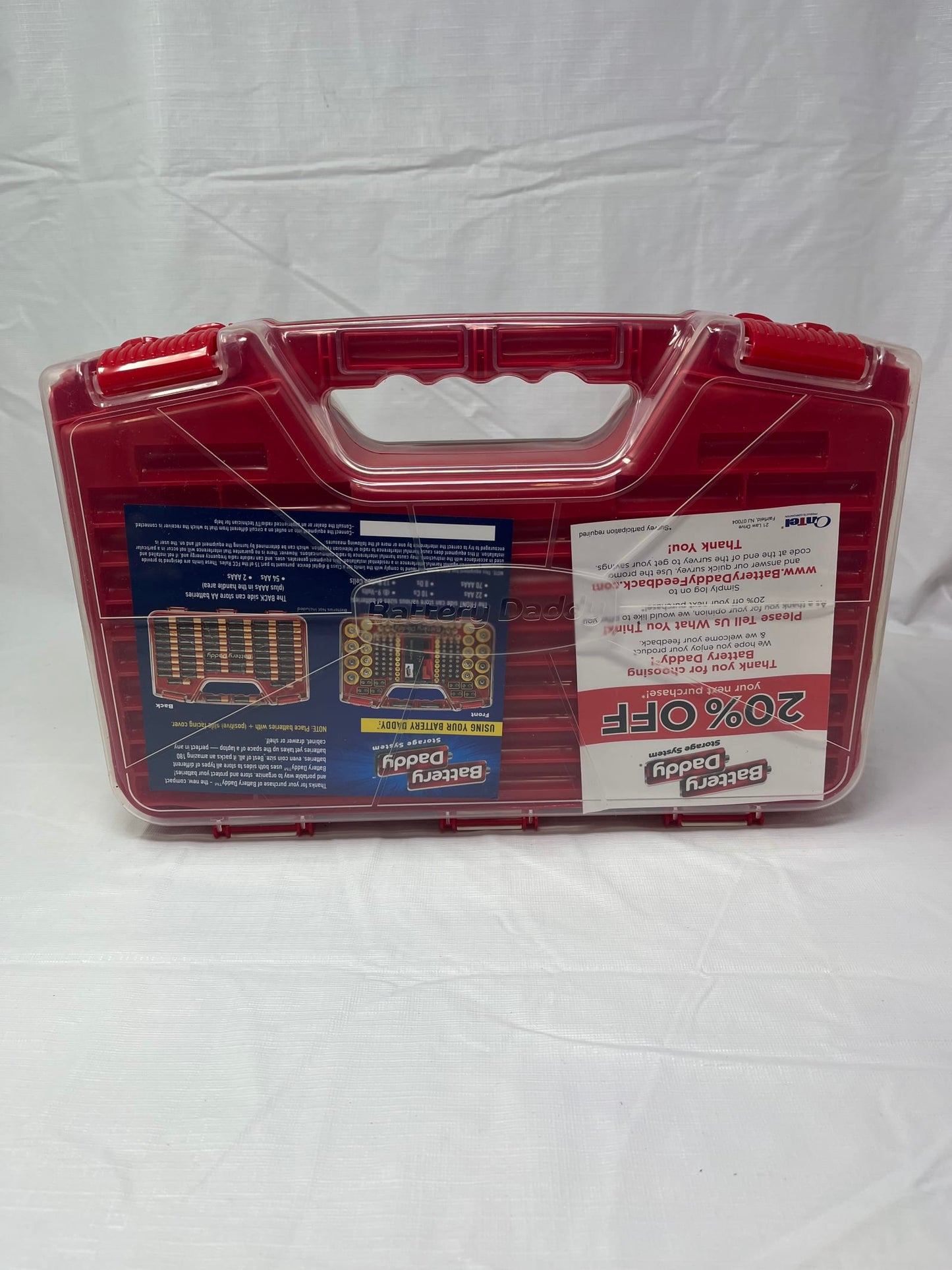 Battery Daddy 180 Battery Storage Organizer w/ Built-In Tester – Open Box