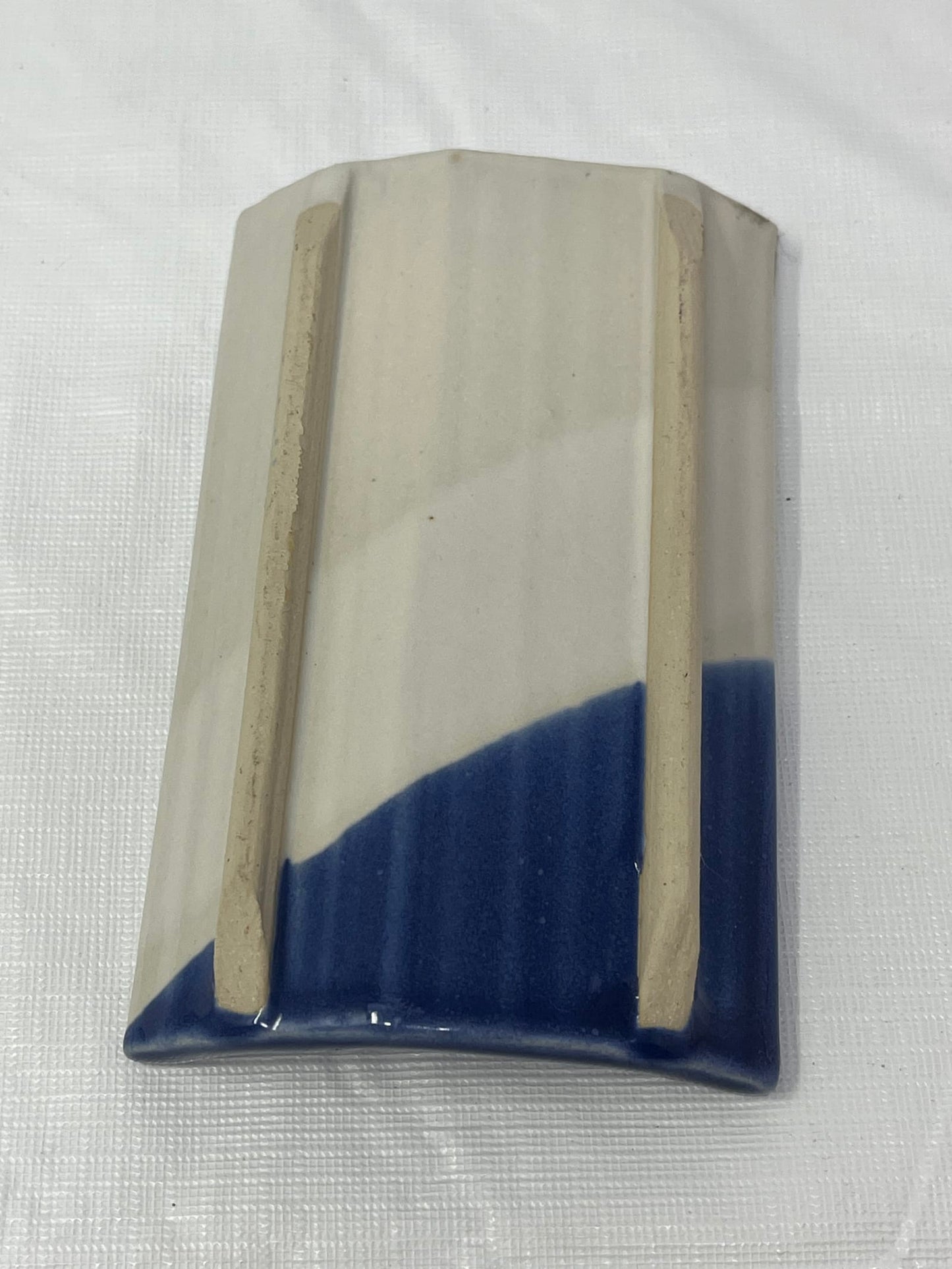 Blue & White Rectangular Ceramic Sushi / Appetizer Plate – 5.5" x 3.5"
