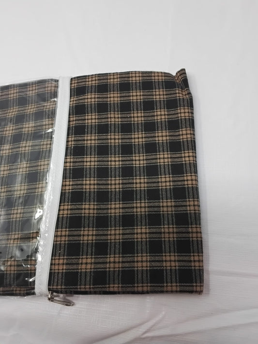 Park Designs Sturbridge Single Round Valance 54"x32" Navy Plaid New Sealed