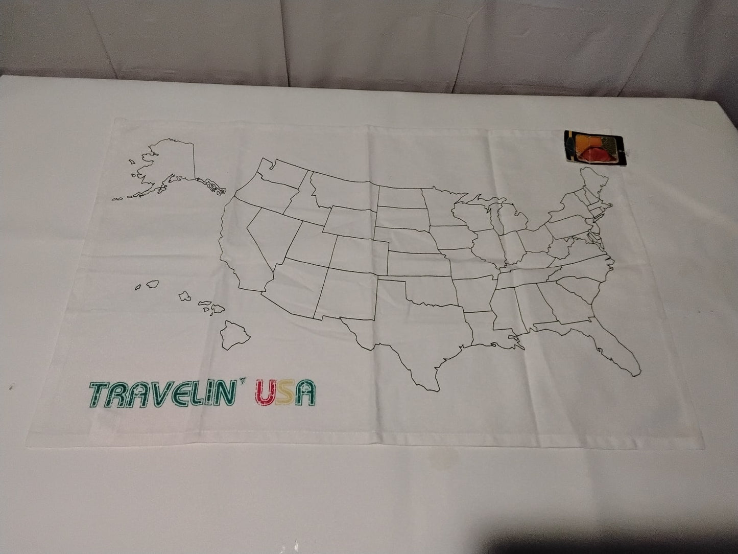 Gently Used Thrift Store – Moda Home Linens “travelin’ Usa” Kitchen Towel Map Design W/ Tag – Kitchen & Dining – Used