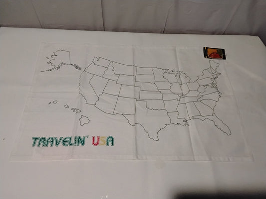 Gently Used Thrift Store – Moda Home Linens “travelin’ Usa” Kitchen Towel Map Design W/ Tag – Kitchen & Dining – Used