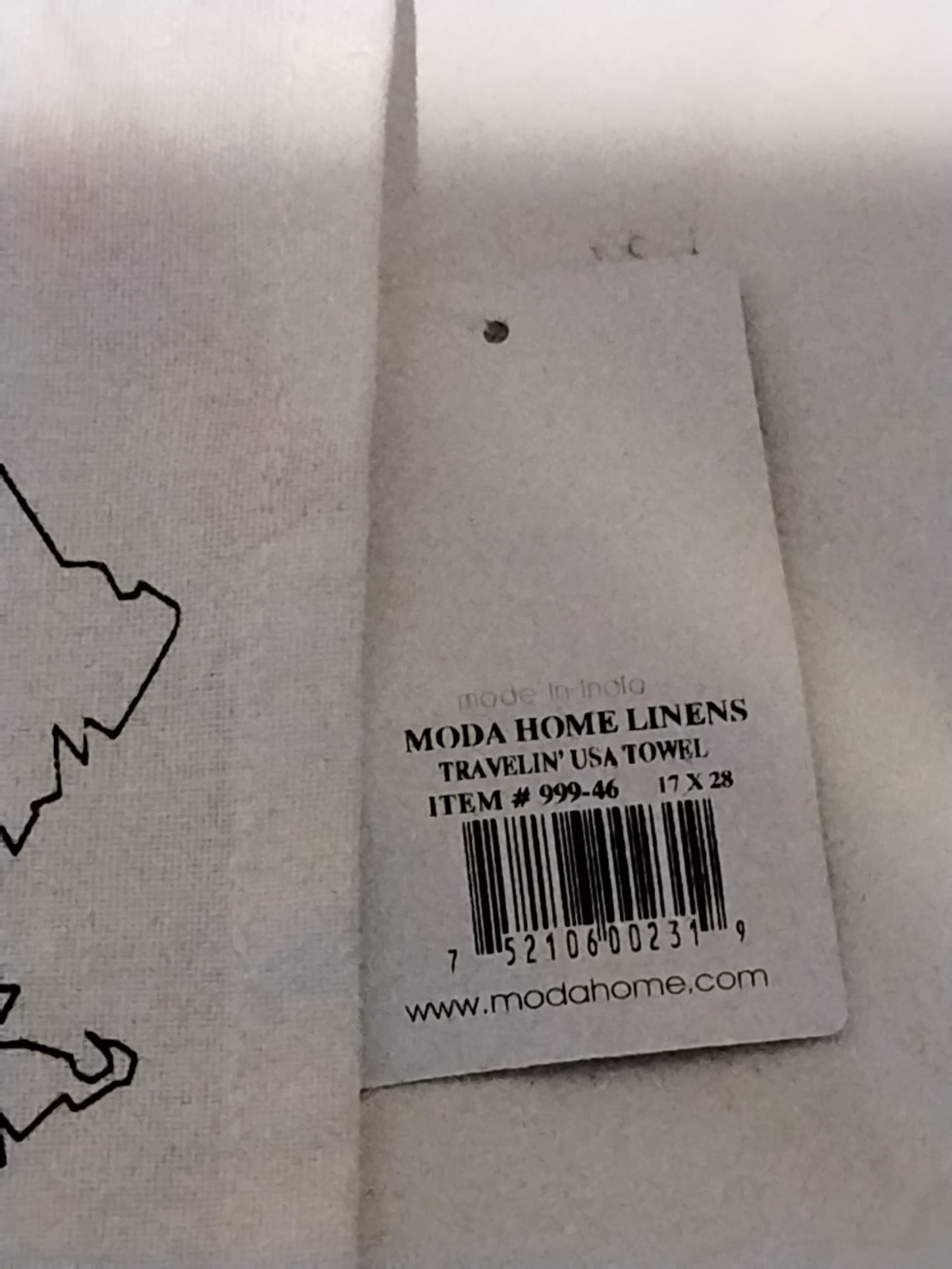 Moda Home Linens “Travelin’ USA” Kitchen Towel Map Design w/ Tag