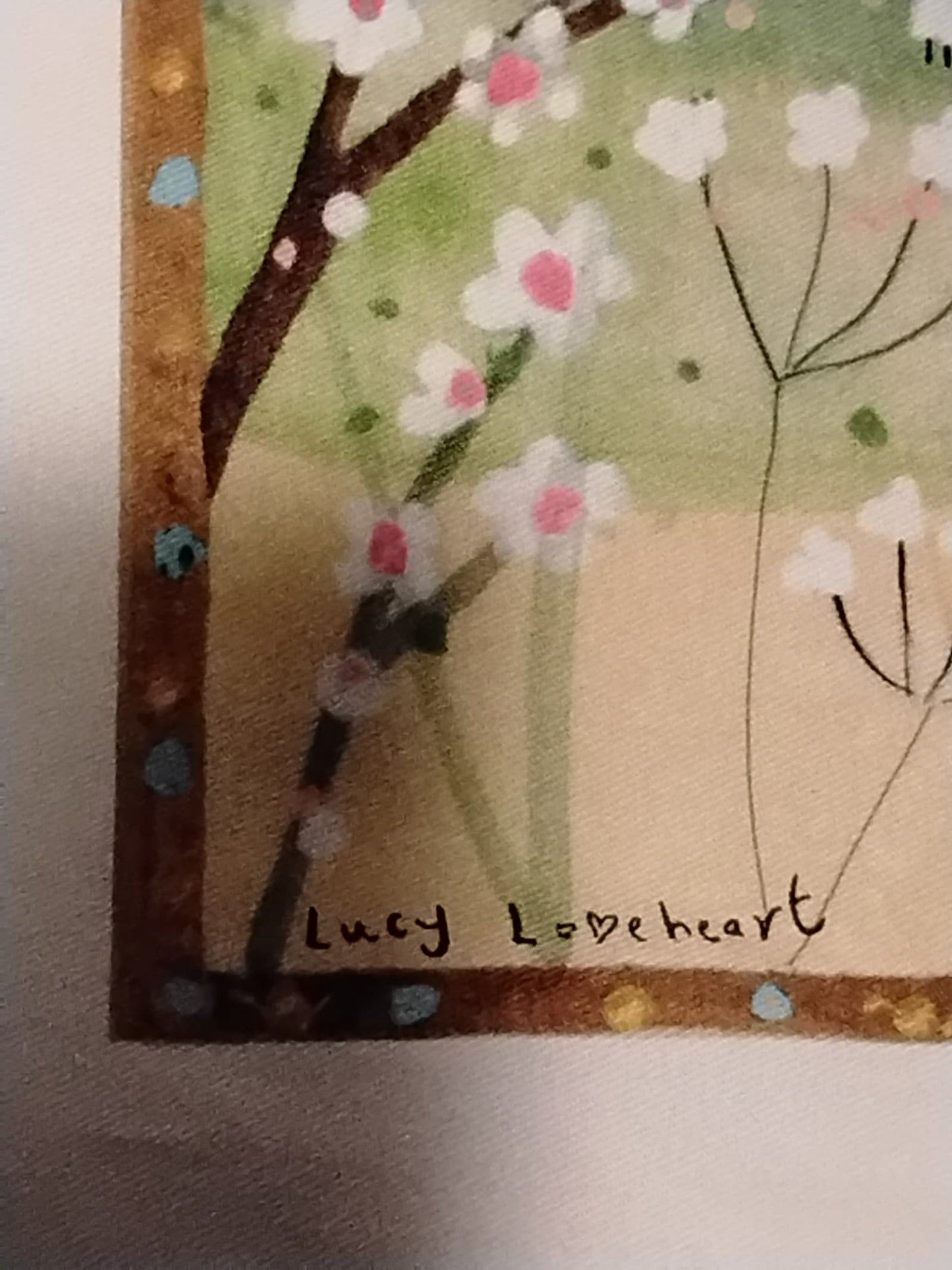 Blenheim Palace Watercolour Tea Towel Lucy Loveheart 100% Cotton w/ Tag