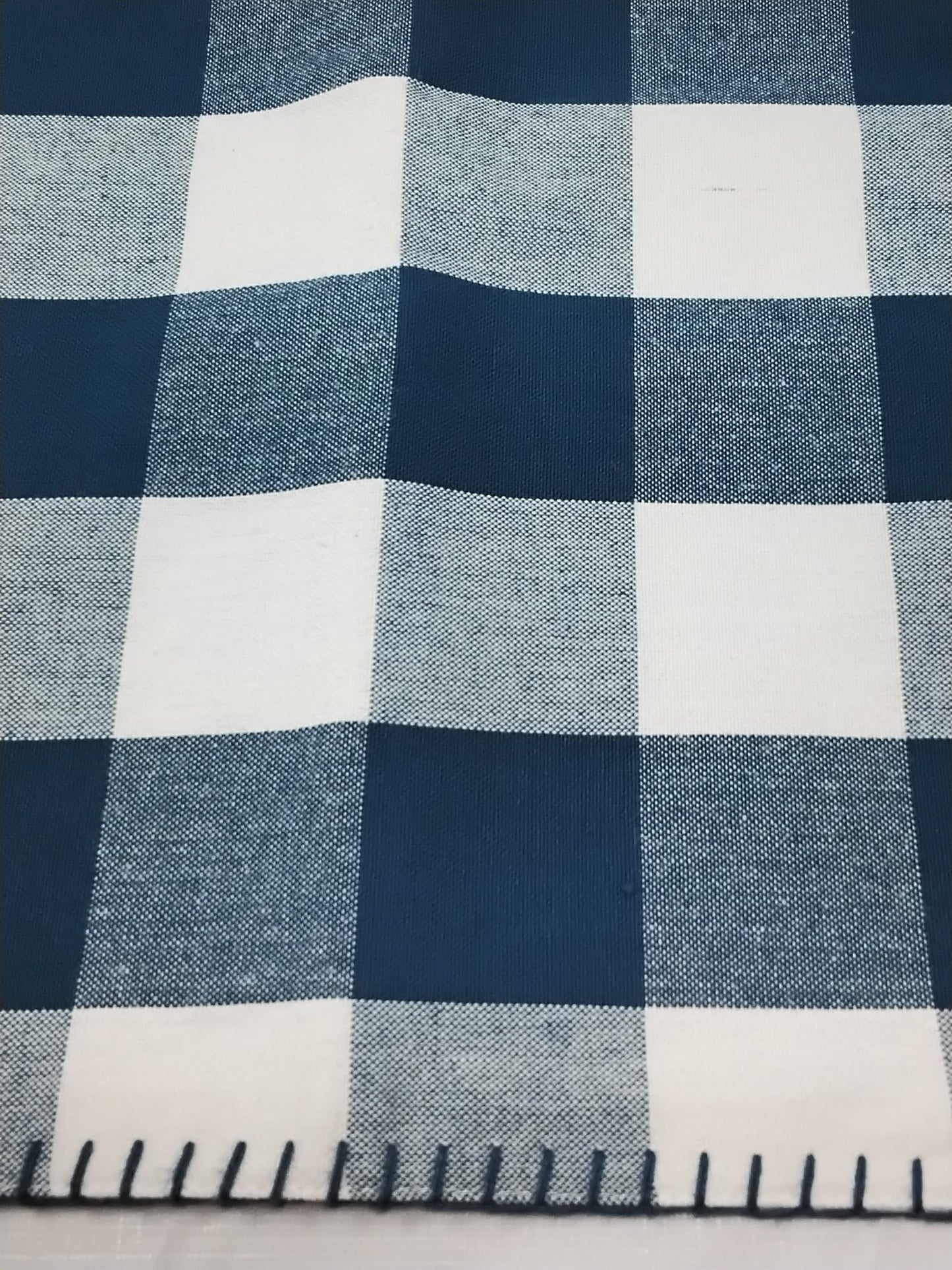 The Spring Shop Buffalo Check Placemat Navy Blue & White Gingham 14x19 Set of 2  New