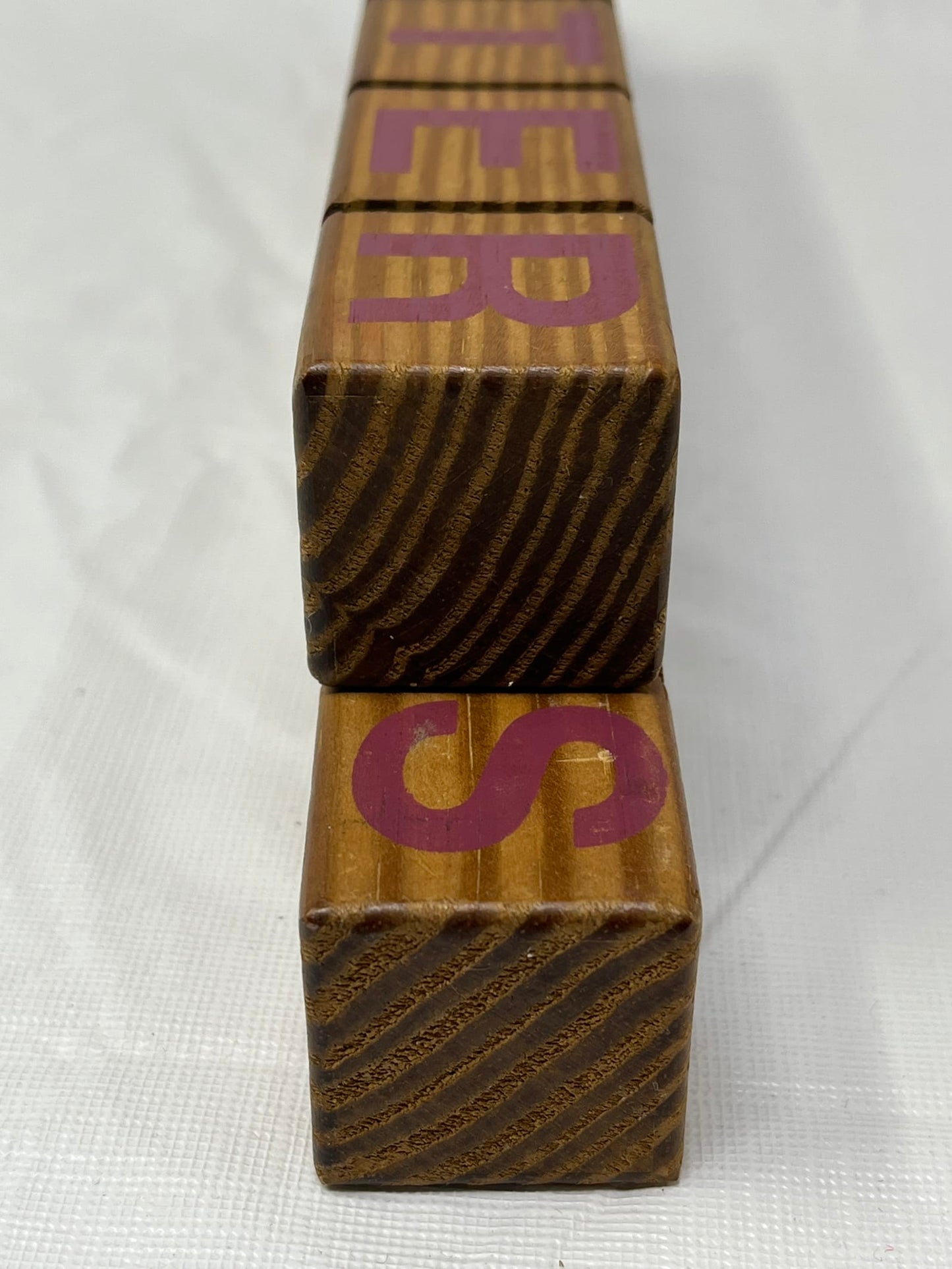 Reversible Wooden Letter Blocks Merry Christmas Easter Greetings Be My Valentine Welcome Friends