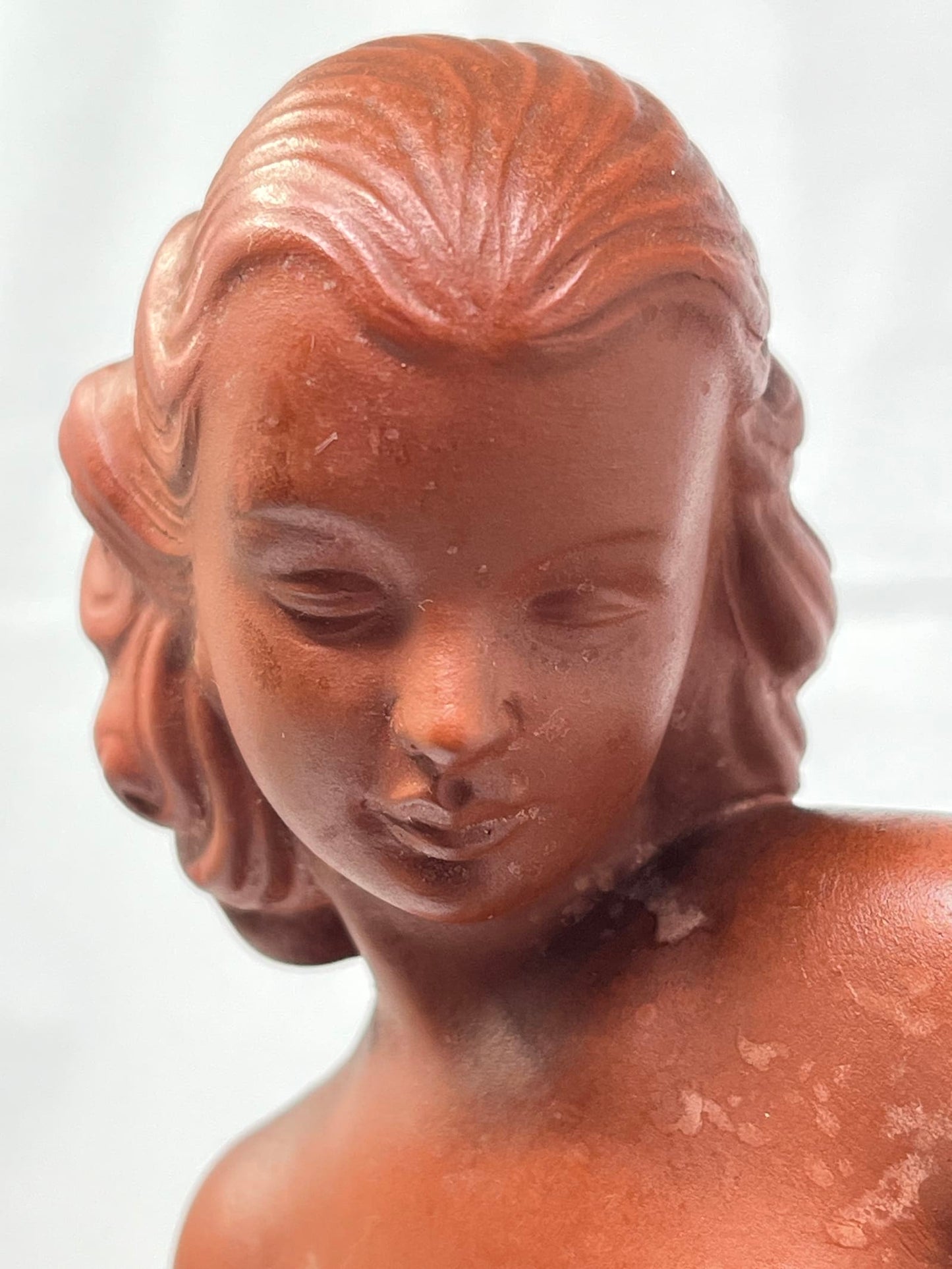 Art Deco Terracotta Nude Dancer Figurine Goldscheider Style G545 11.5 Inch