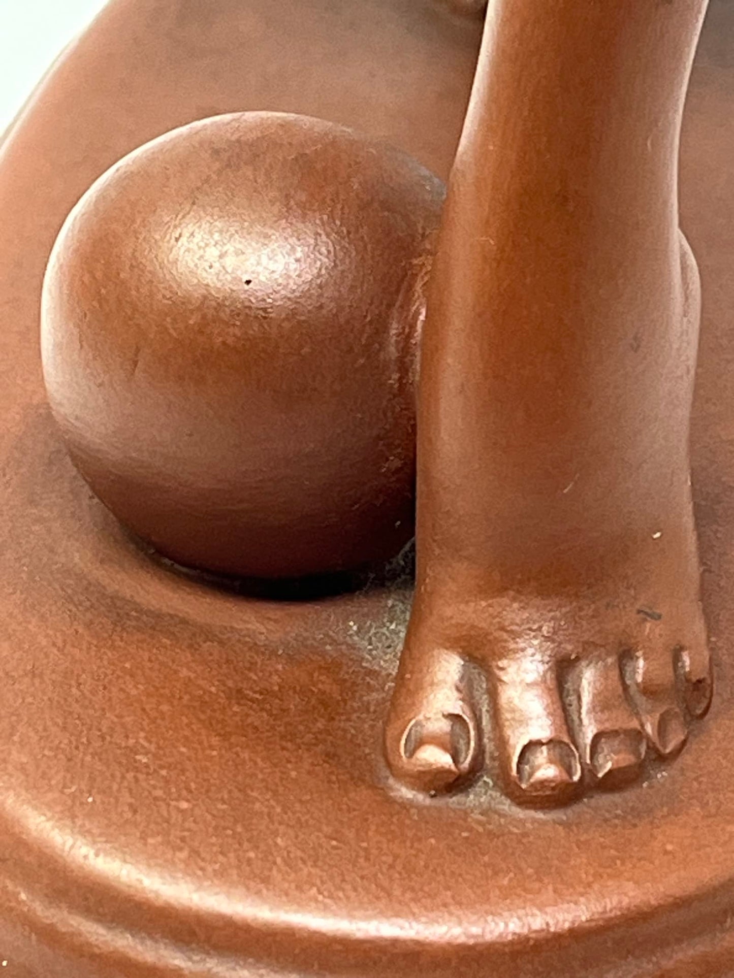 Art Deco Terracotta Nude Dancer Figurine Goldscheider Style G545 11.5 Inch