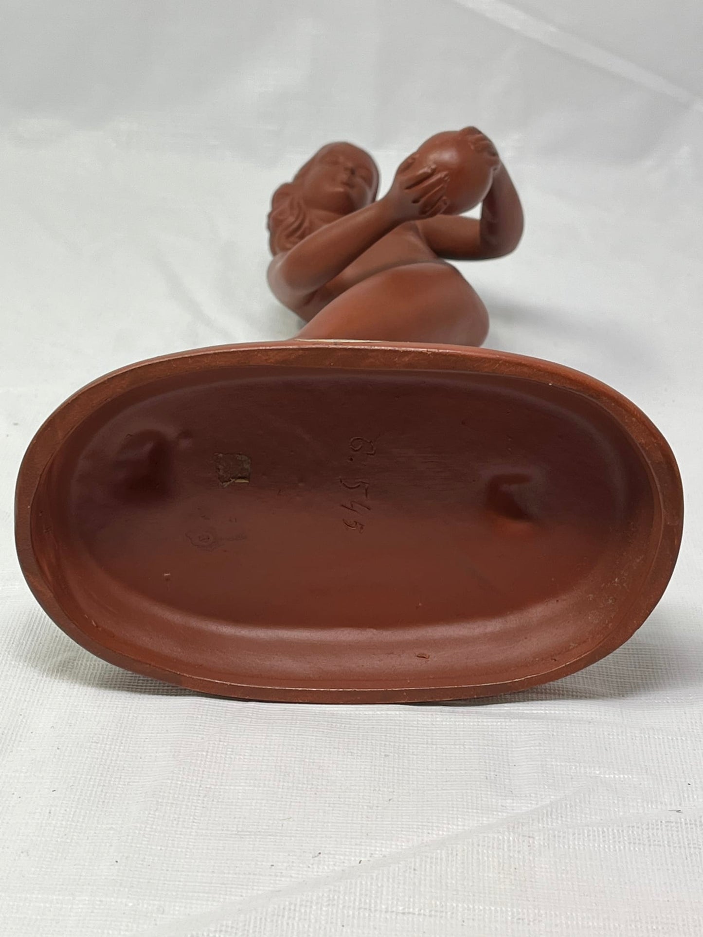 Art Deco Terracotta Nude Dancer Figurine Goldscheider Style G545 11.5 Inch