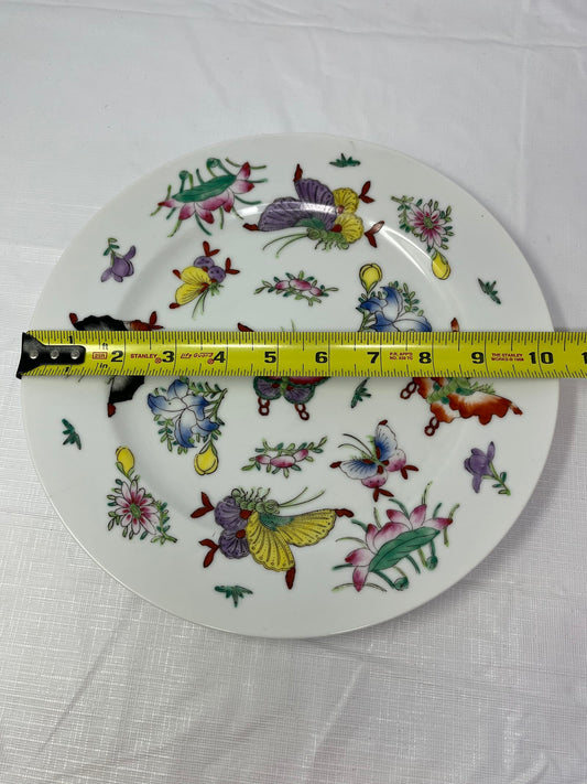Gently Used Thrift Store – Japanese Porcelain Ware Plate Acf Decorated in Hong Kong Butterfly – Collectibles – Used