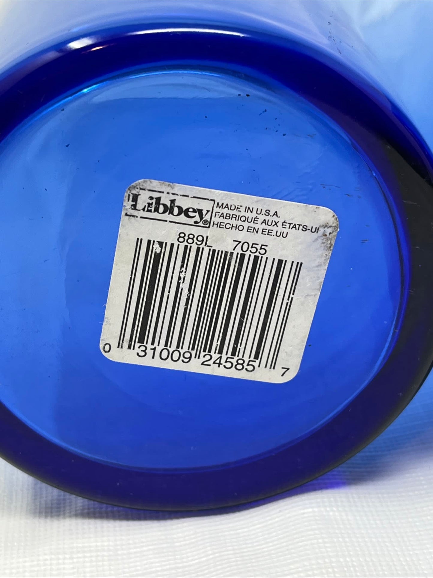 Vintage Libbey Glass Cobalt Blue Vase Set of 2 10.5" Tall x 3.5" – Original Sticker – Excellent Condition