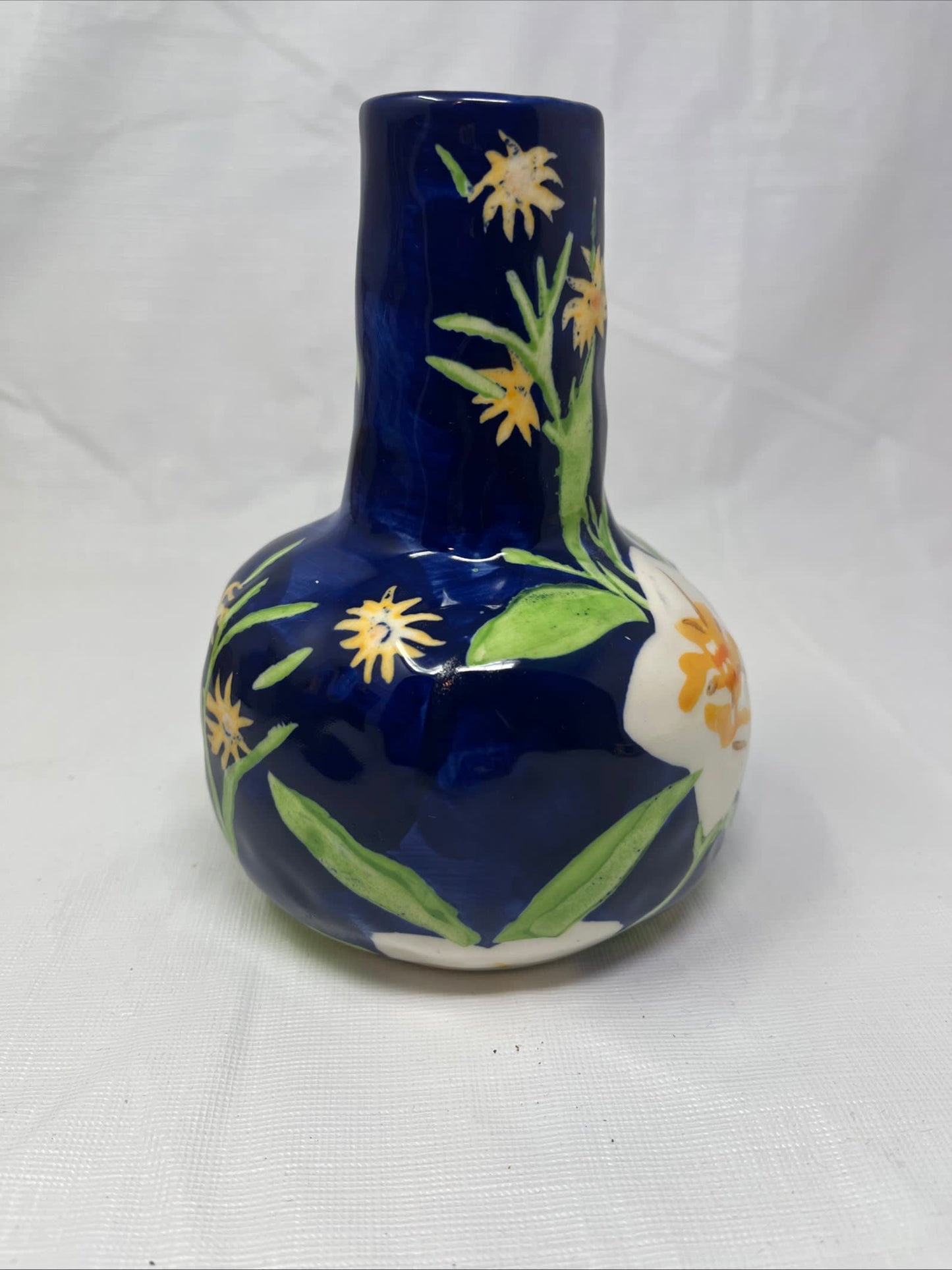 Leah Reena Goren for Anthropologie Floral Ceramic Vase 6.5" Tall Excellent Condition