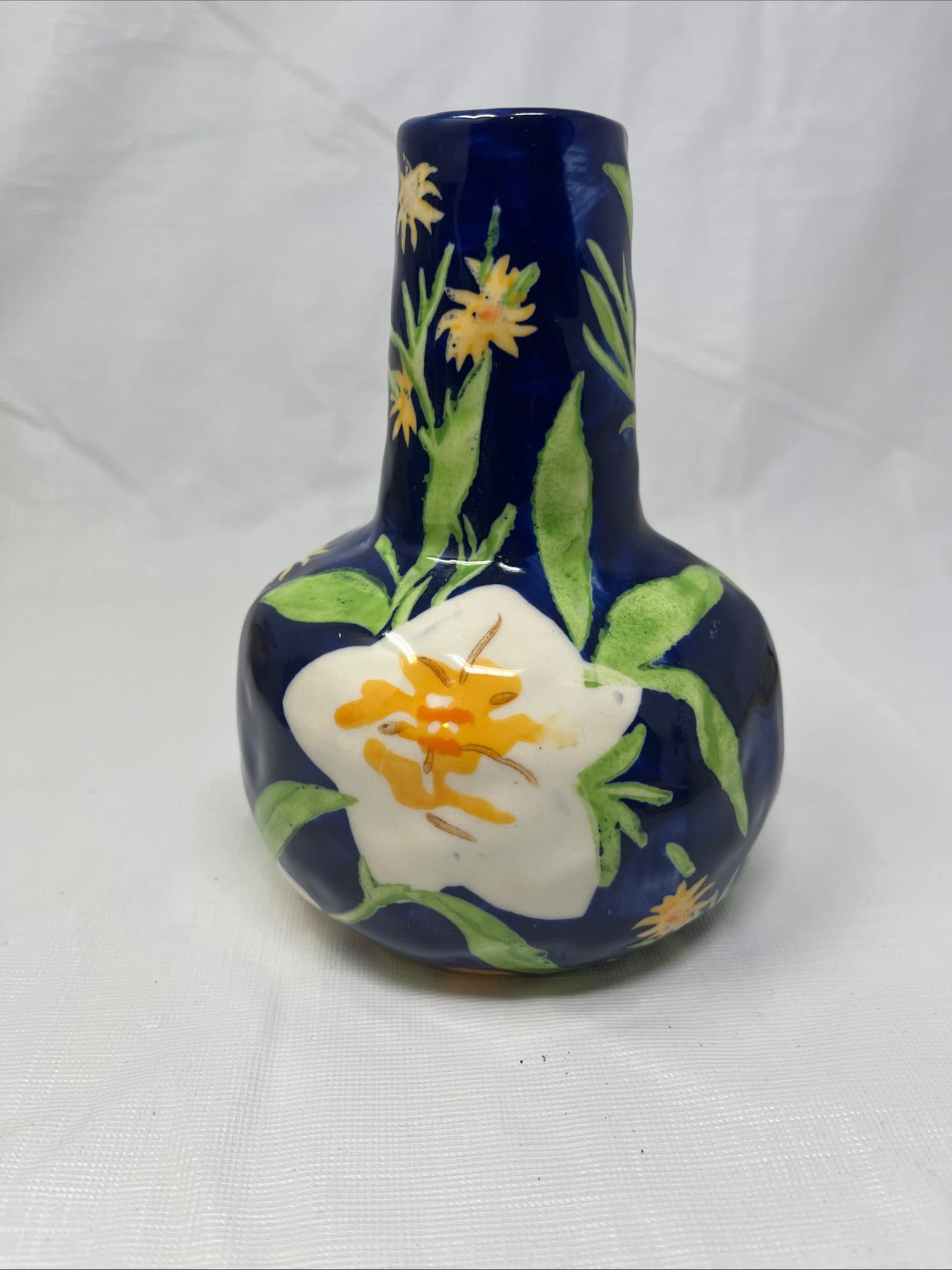 Leah Reena Goren for Anthropologie Floral Ceramic Vase 6.5" Tall Excellent Condition