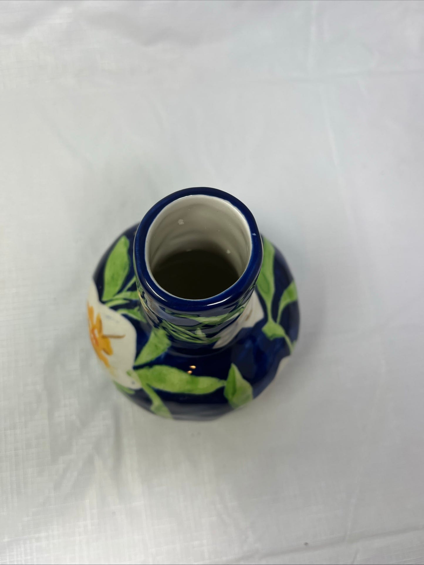 Leah Reena Goren for Anthropologie Floral Ceramic Vase 6.5" Tall Excellent Condition