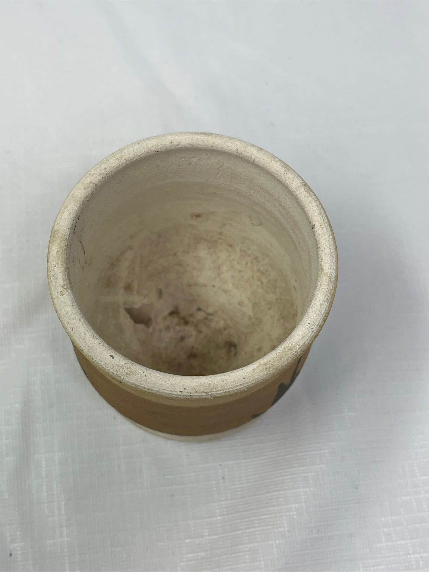 Vintage Southwestern Planter Vase Hand-Painted Desert Scene 3.25" Tall